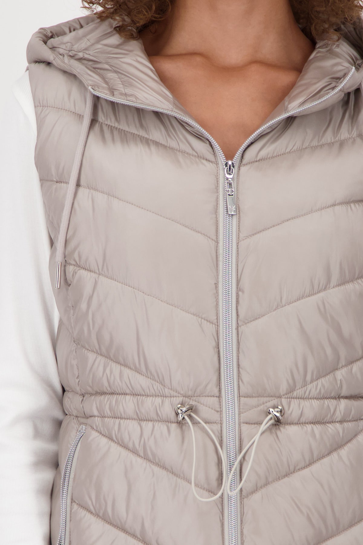 Greige Quilt Gilet - 809164
