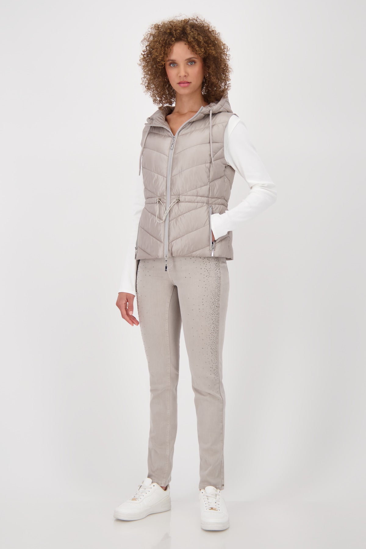 Greige Quilt Gilet - 809164