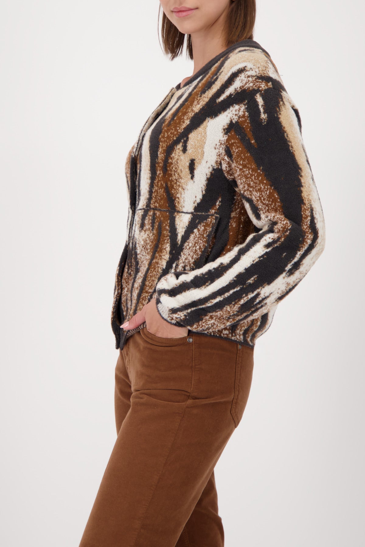Tiger Knit Zip Jacket - 809567