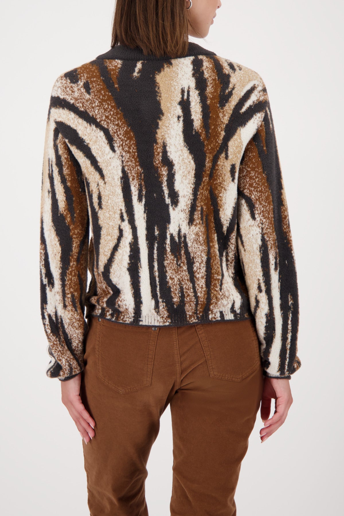 Tiger Knit Zip Jacket - 809567