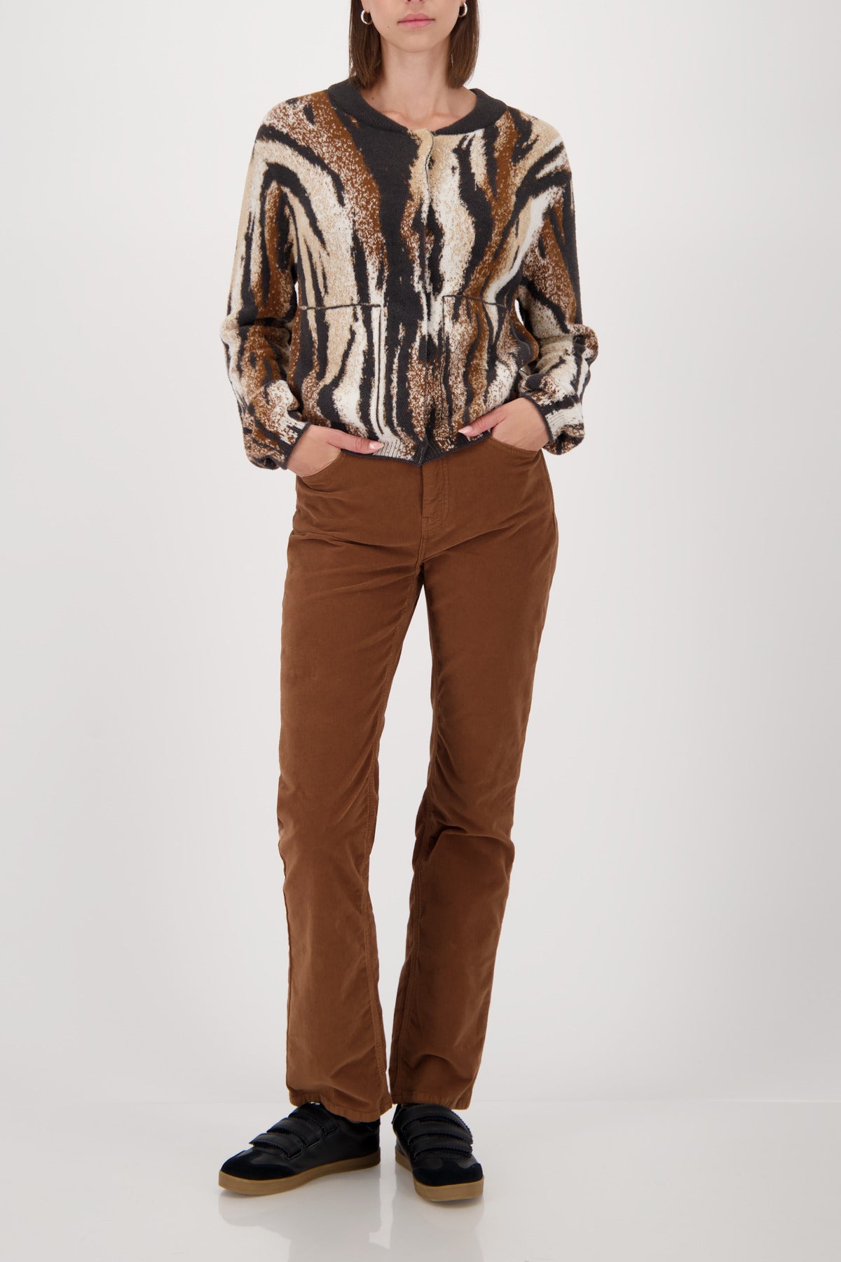 Tiger Knit Zip Jacket - 809567