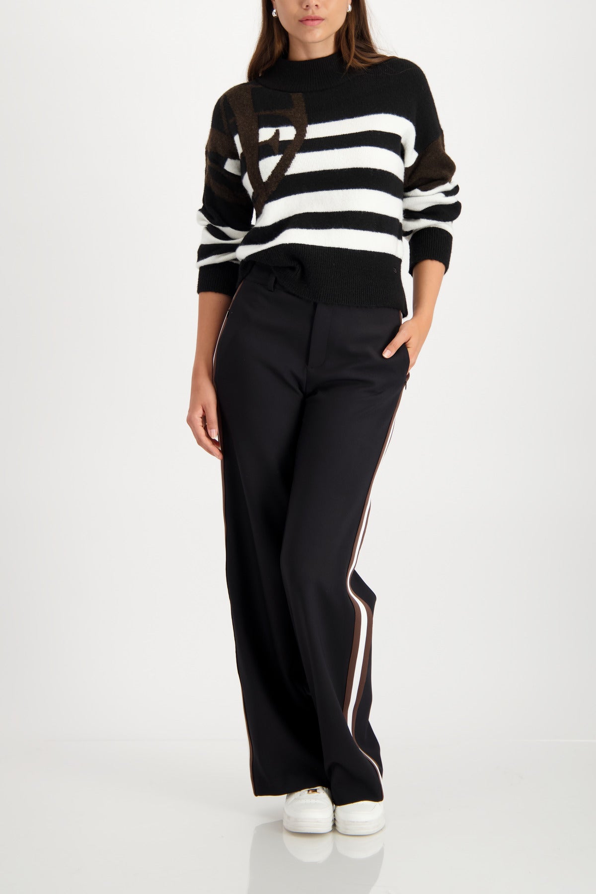 Black Striped Pullover - 809475