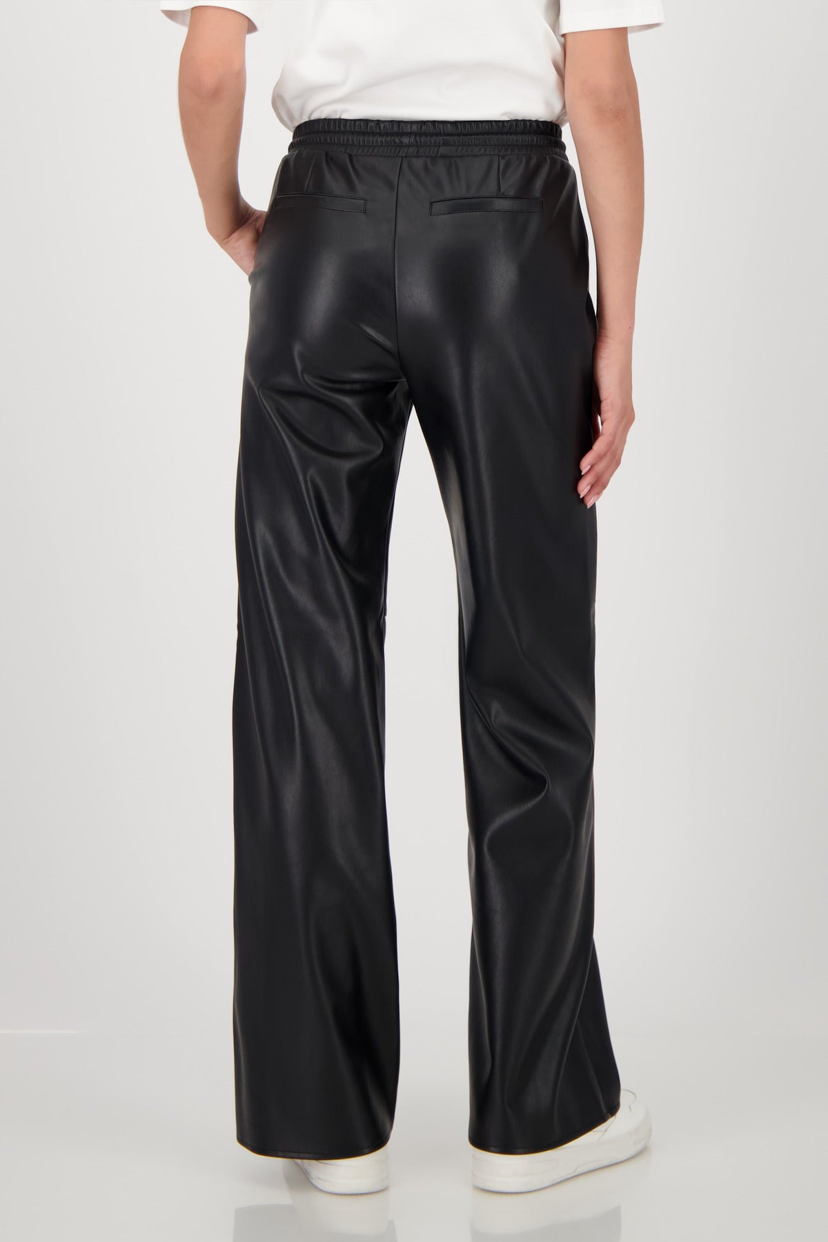 Black Faux Leather Trousers - 808752