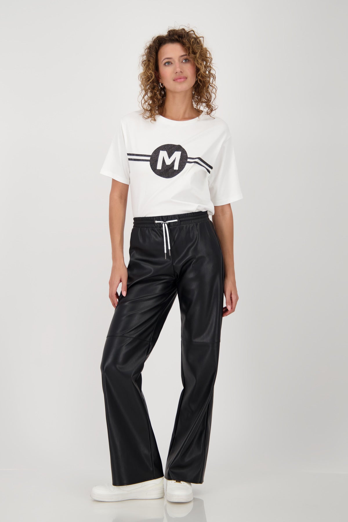 Black Faux Leather Trousers - 808752
