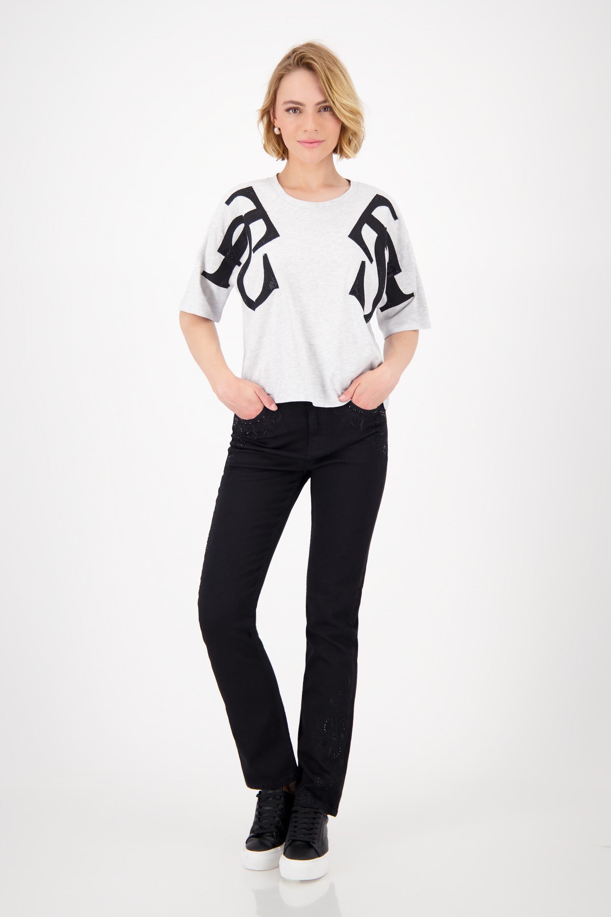Black Straight Leg Jeans - 808772