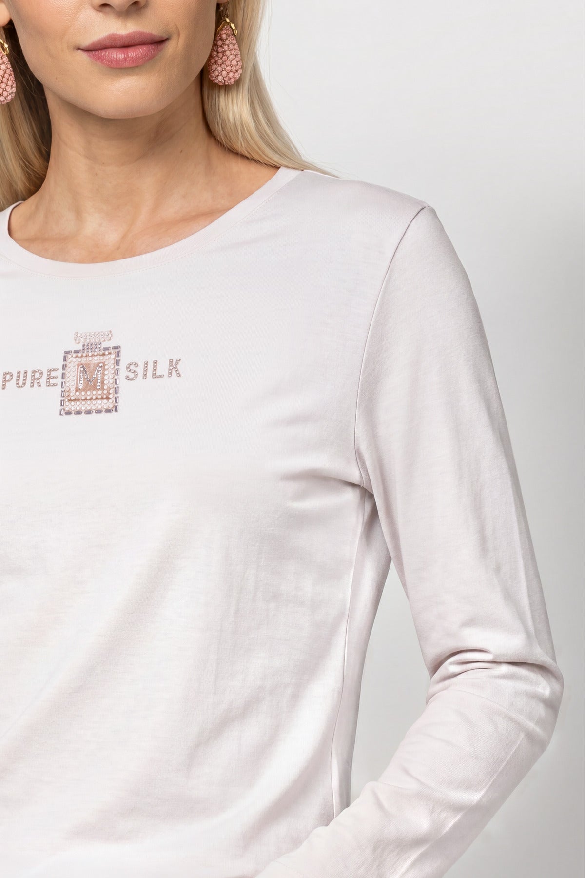 Pearly Script Print Top - 809773