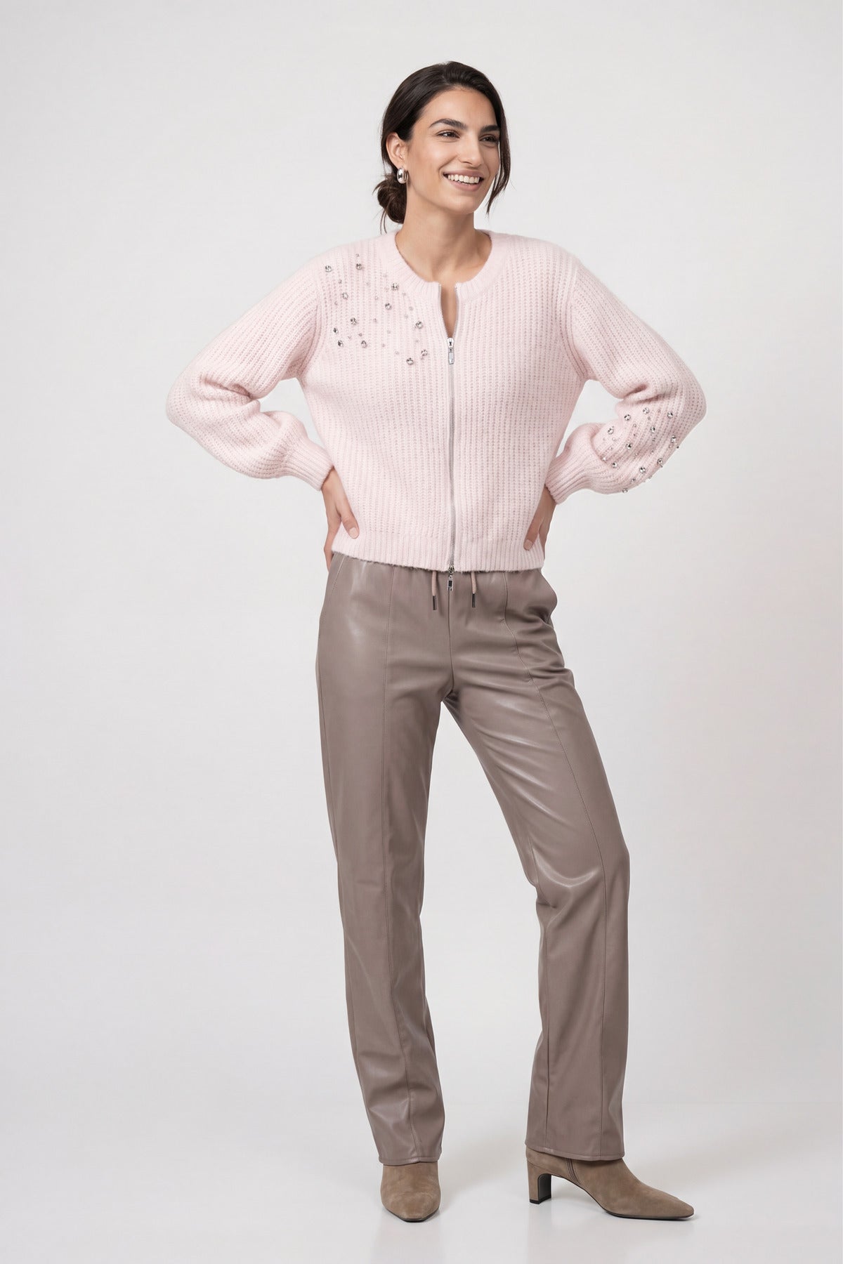 Rosewater Embellished Zip Cardigan - 809914