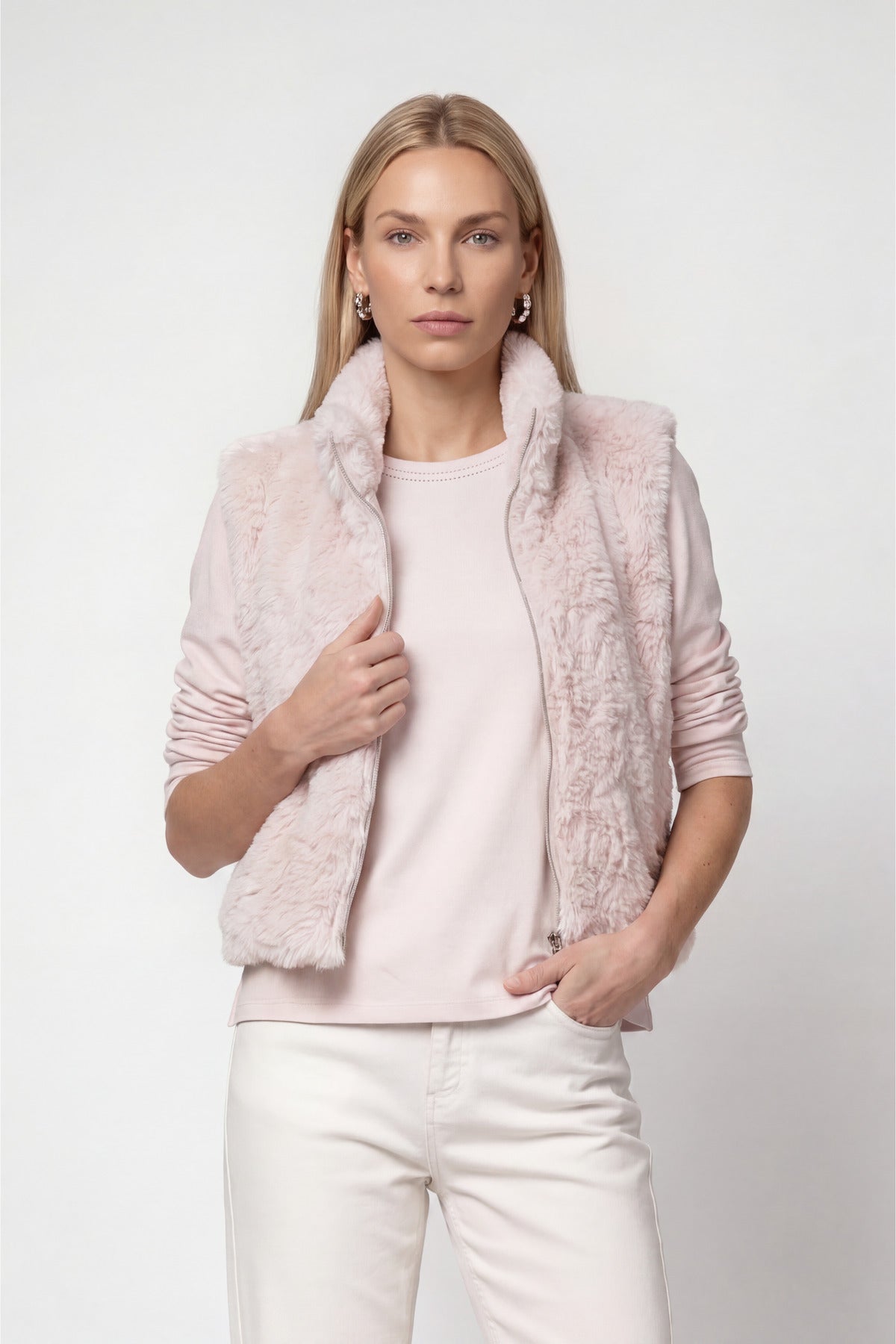 Rosewater Faux Fur Waistcoat - 810030