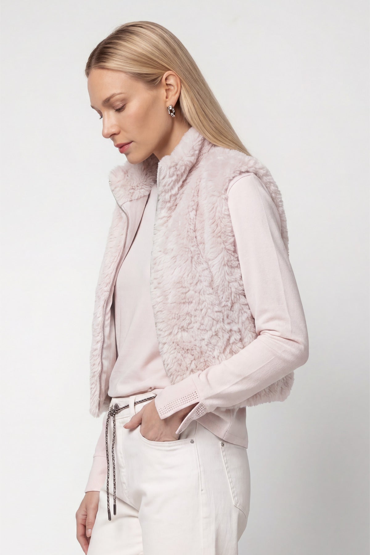 Rosewater Faux Fur Waistcoat - 810030