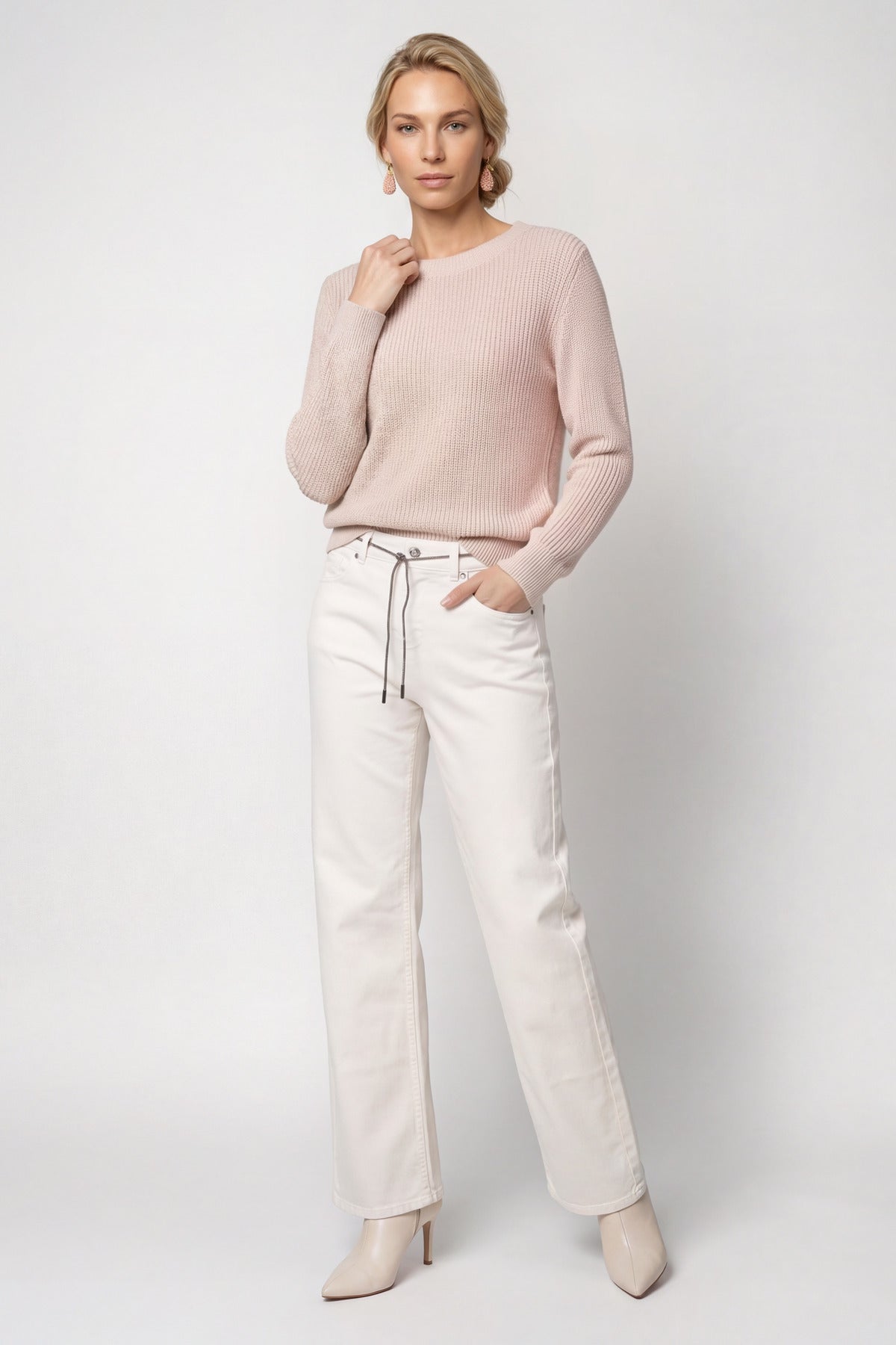 Rosewater Lurex Sweater - 810129