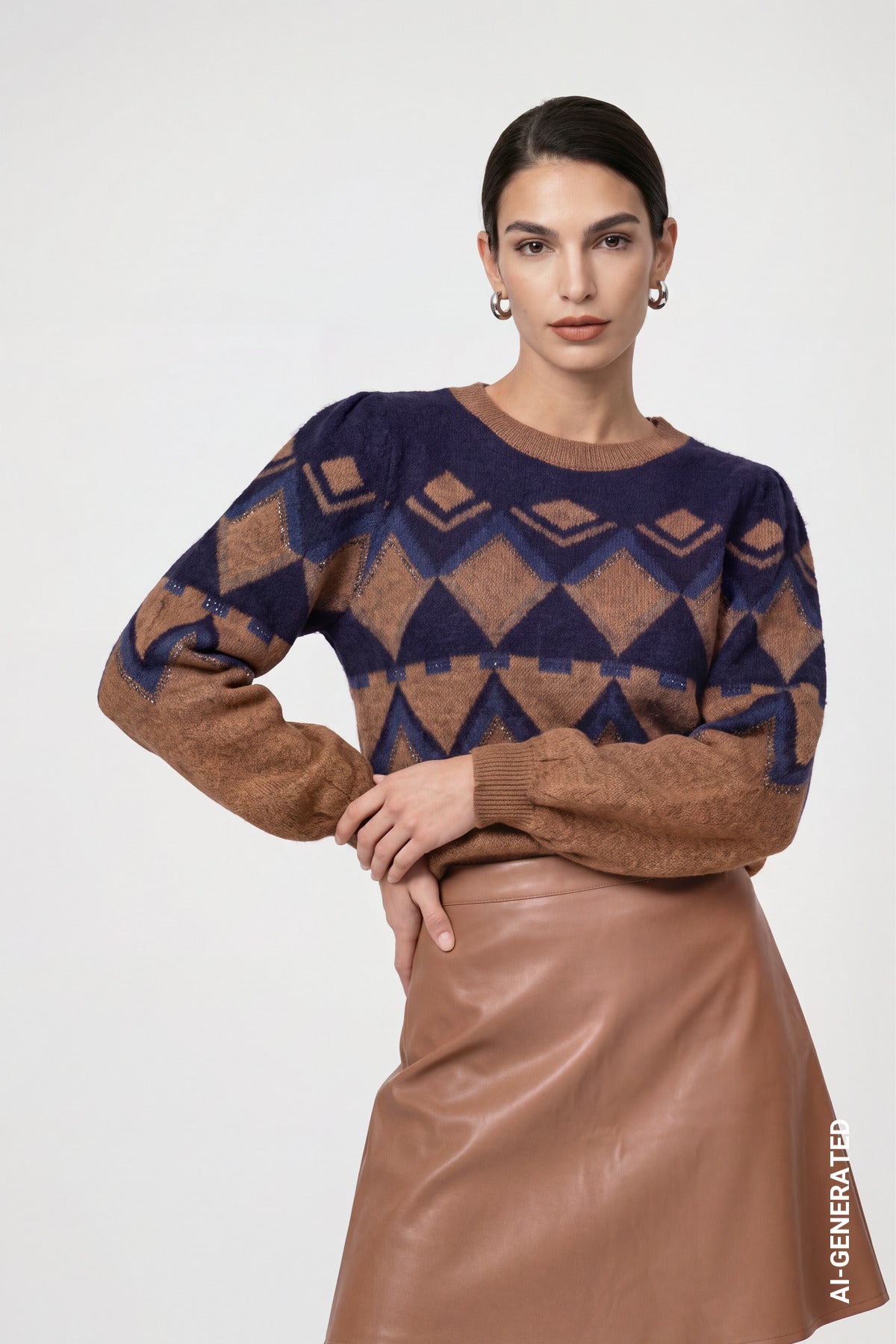 Tiramisu Jacquard Jumper - 810318