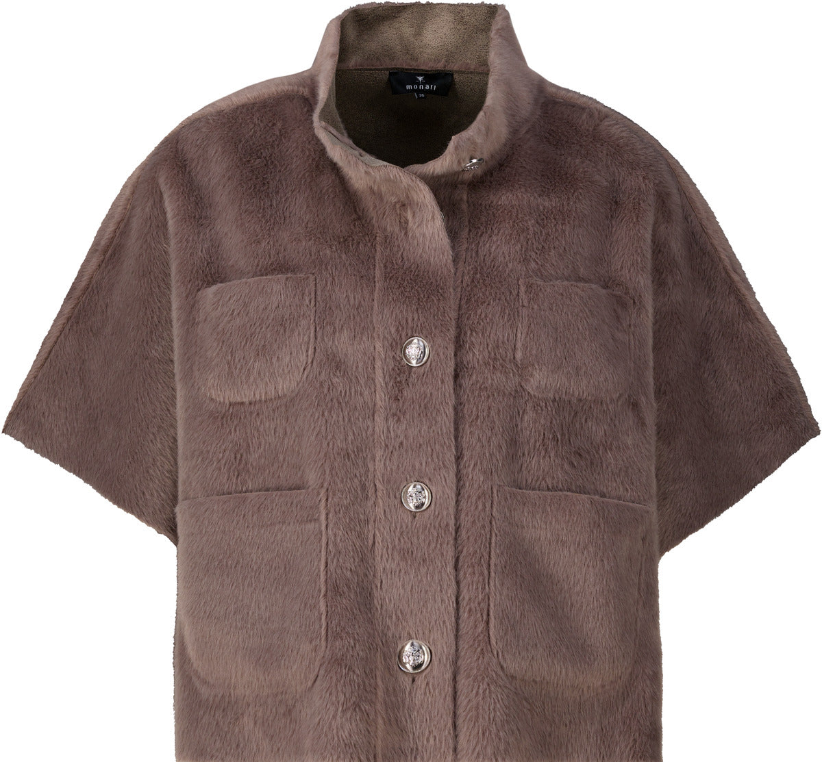 Taupe Faux Fur Jacket - 809998