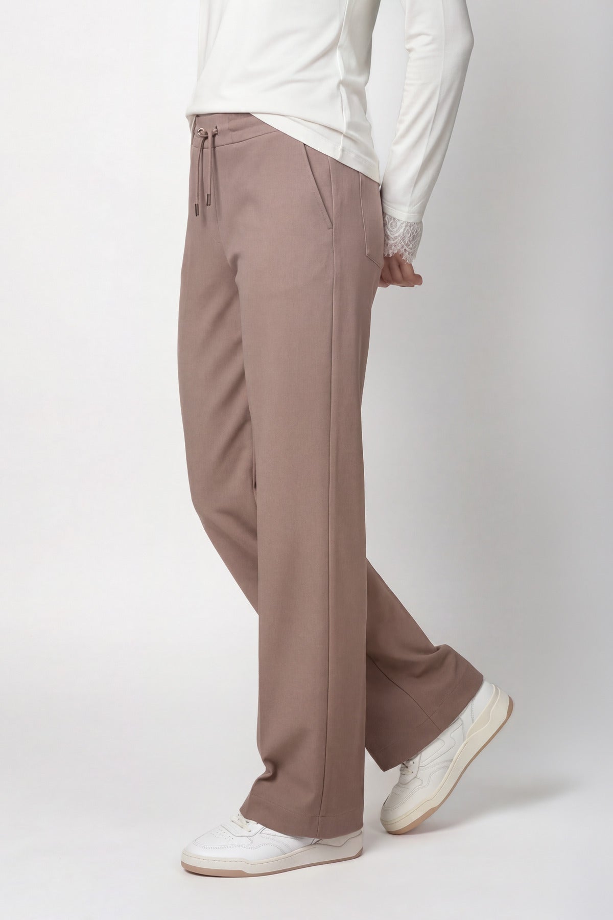 Taupe Drawstring Trousers - 810037