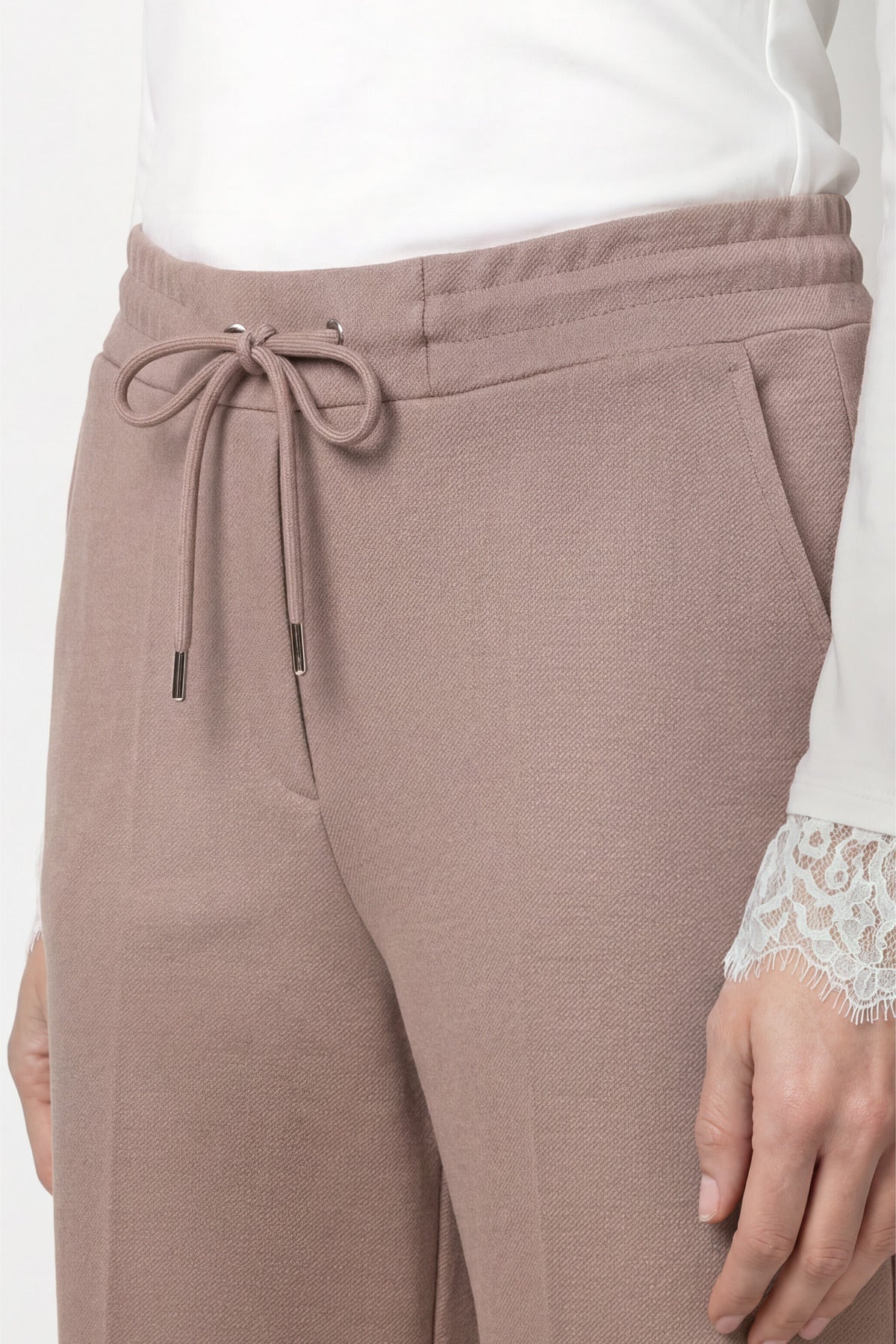 Taupe Drawstring Trousers - 810037