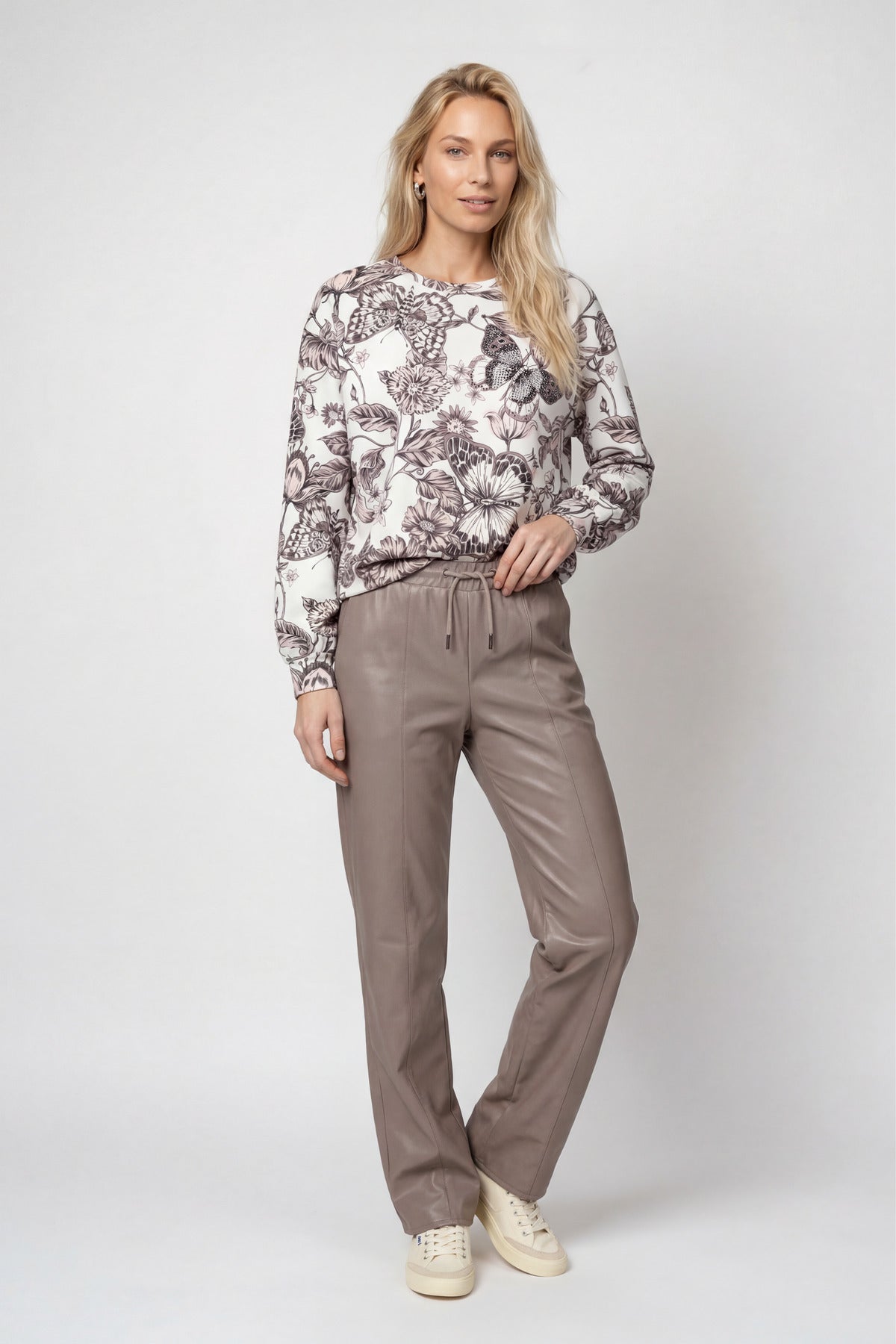 Taupe Faux Leather Pants - 810108