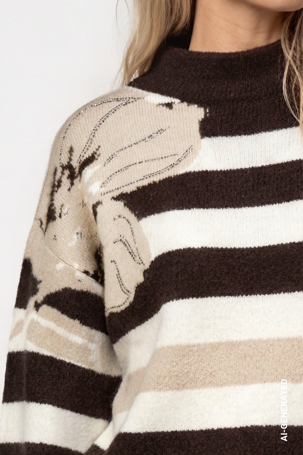 Cappuccino Stripe Sweater - 809933