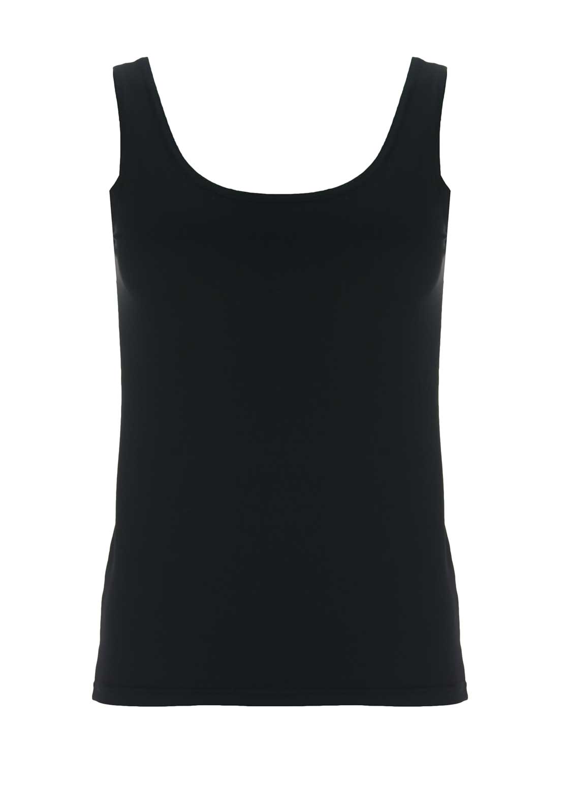 Pia Black Vest Top