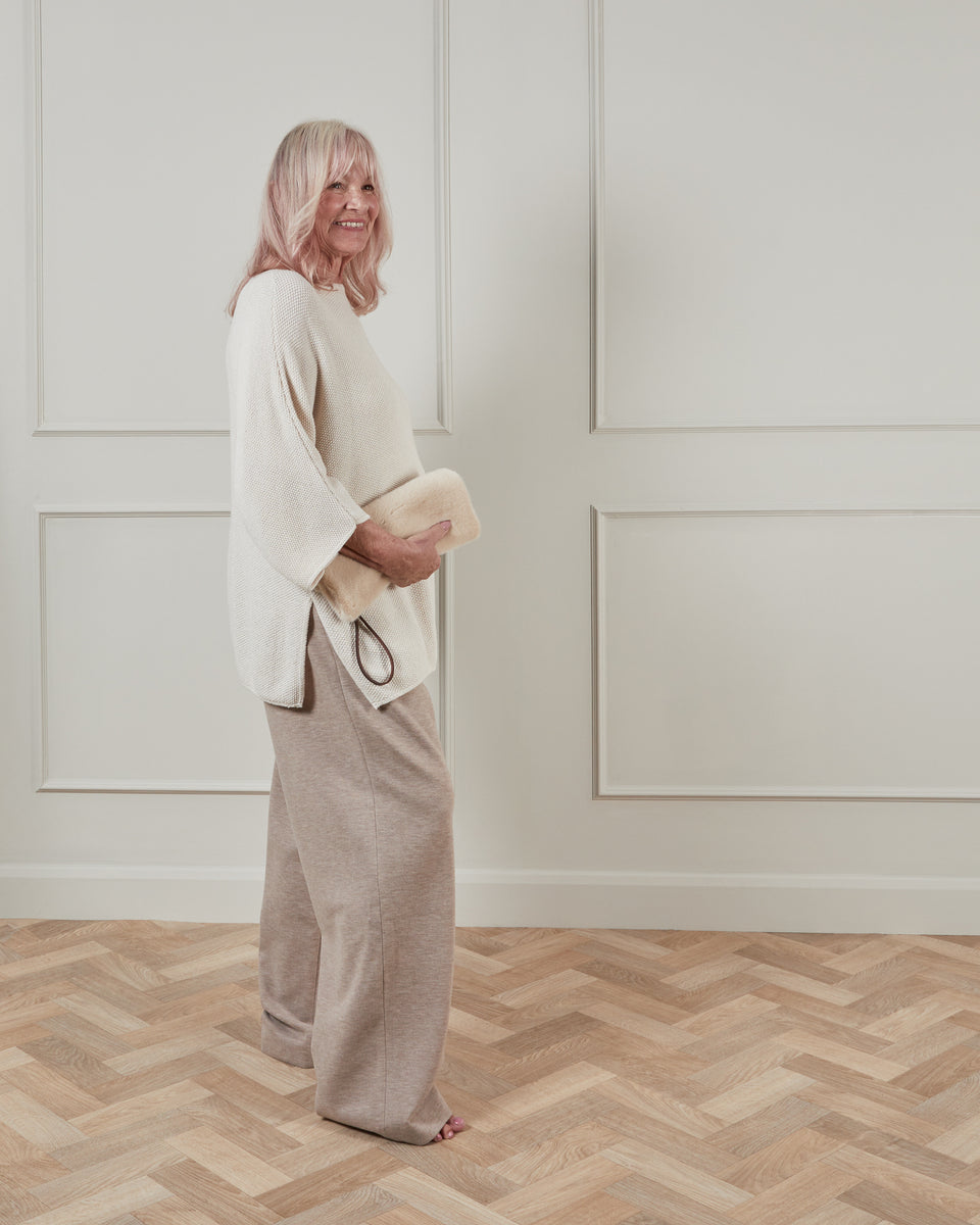 Regan Marl Beige Trousers