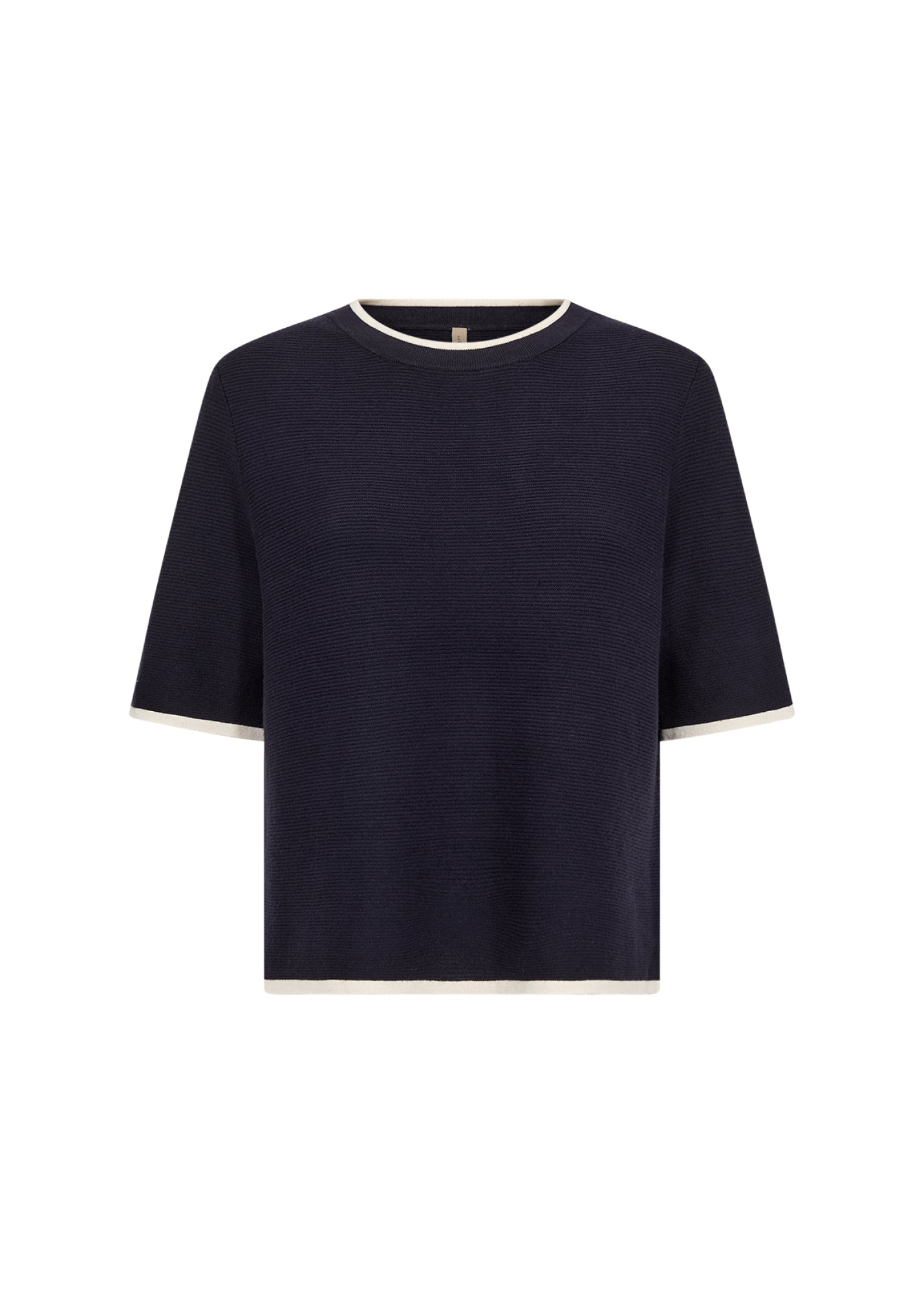 Dollie 793 Navy Ribbed Knit Top - 33673
