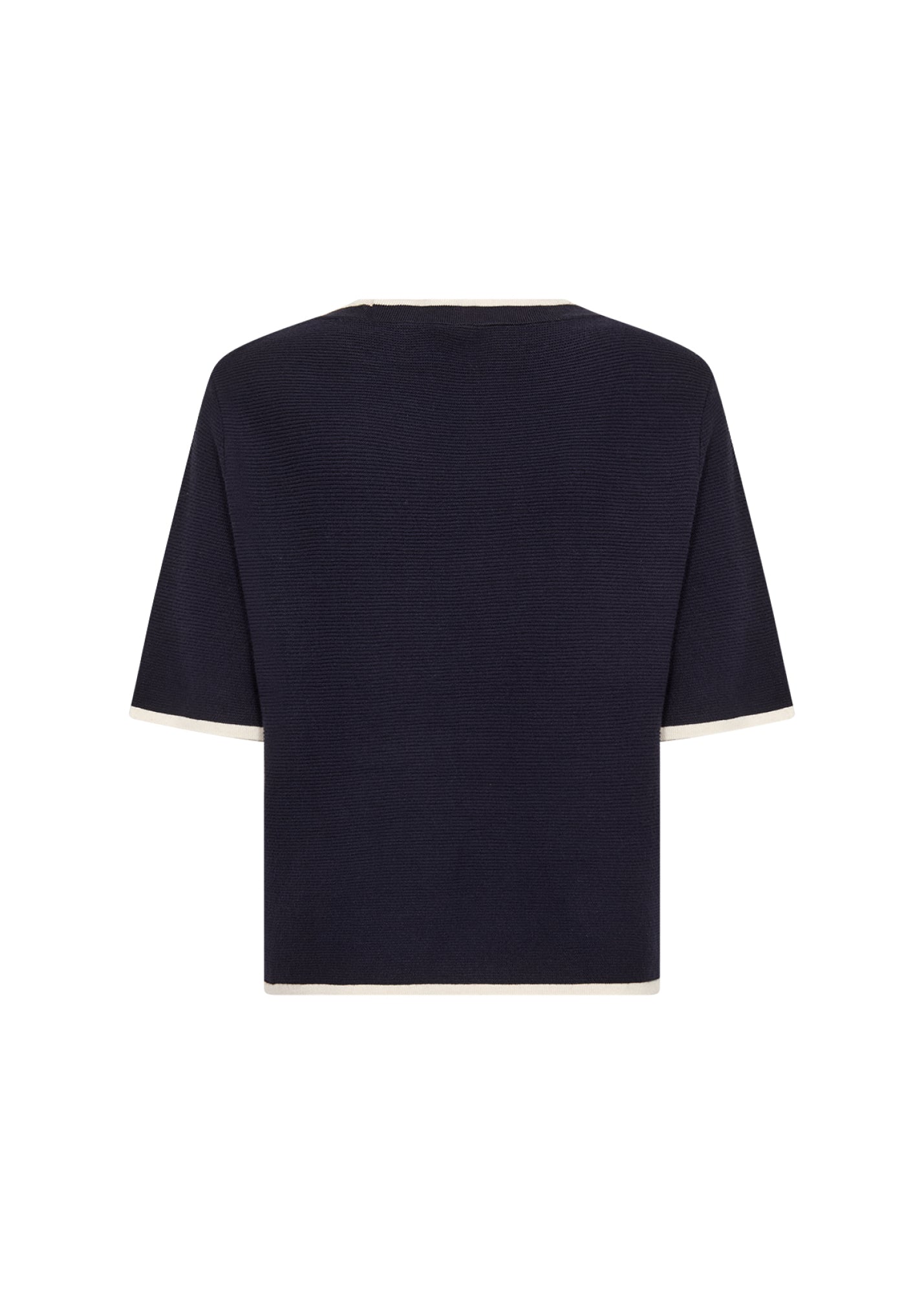 Dollie 793 Navy Ribbed Knit Top - 33673