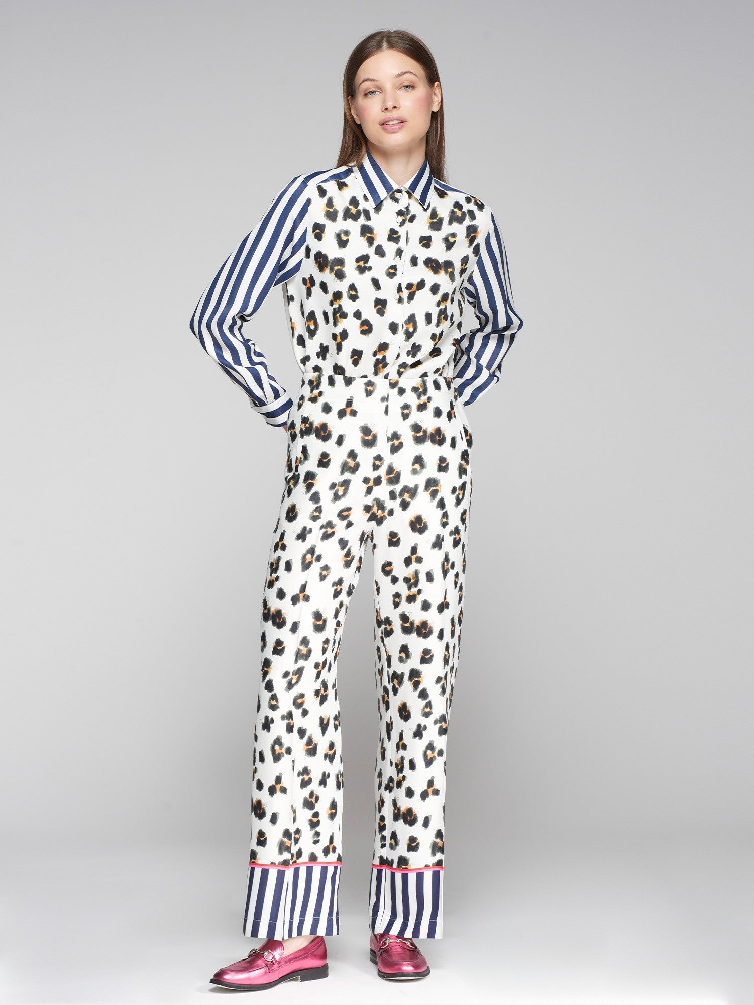 Elena Leopard Trousers - 32472