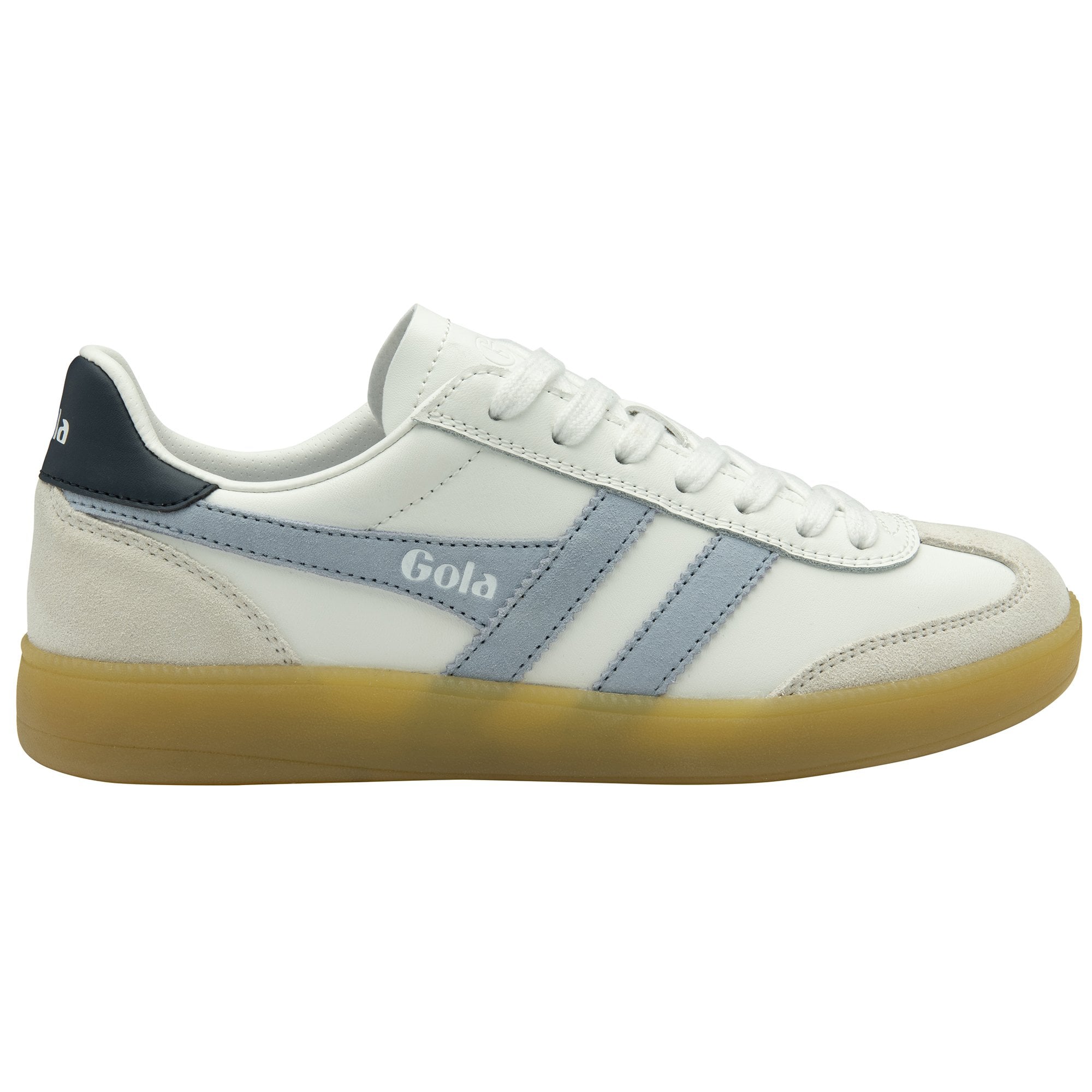 Viper White/Air/Navy Leather Trainers - CLB744