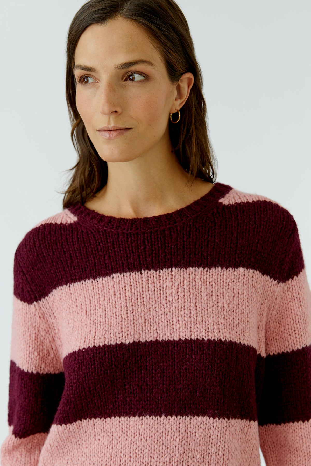 Dark Red Stripe Esmy Pullover - 94307