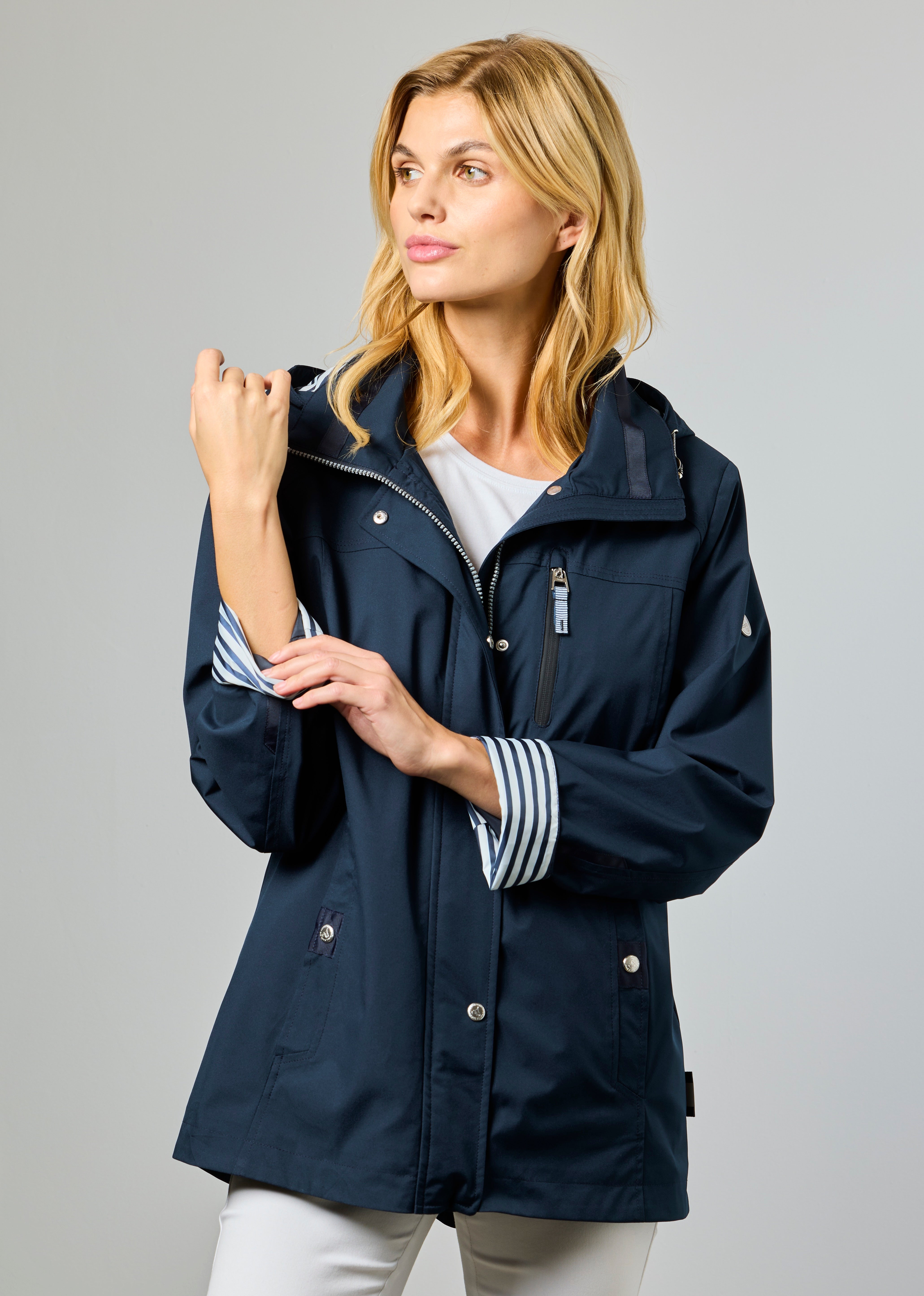 Nilsine Navy Hooded Jacket - 2282