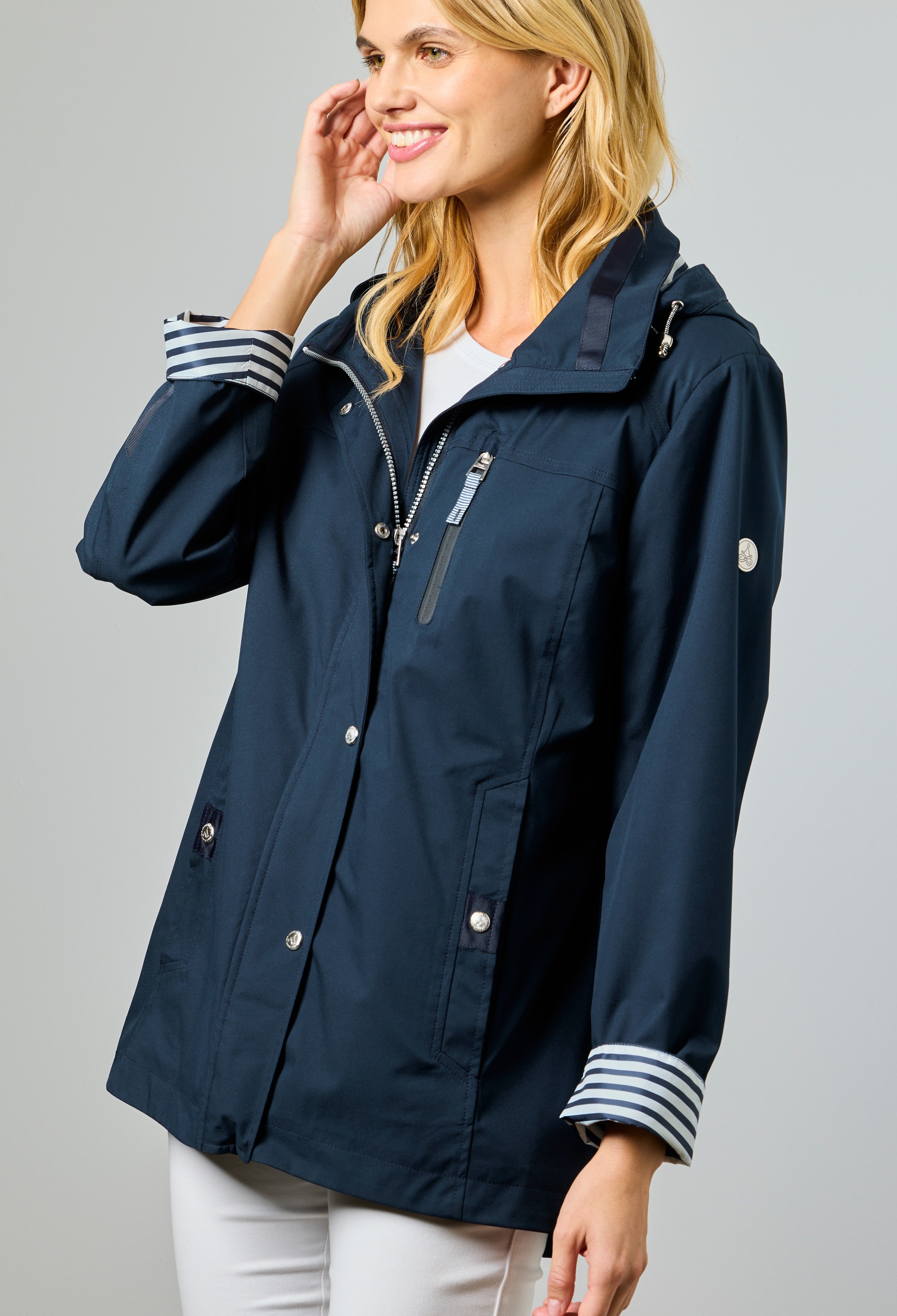 Nilsine Navy Hooded Jacket - 2282