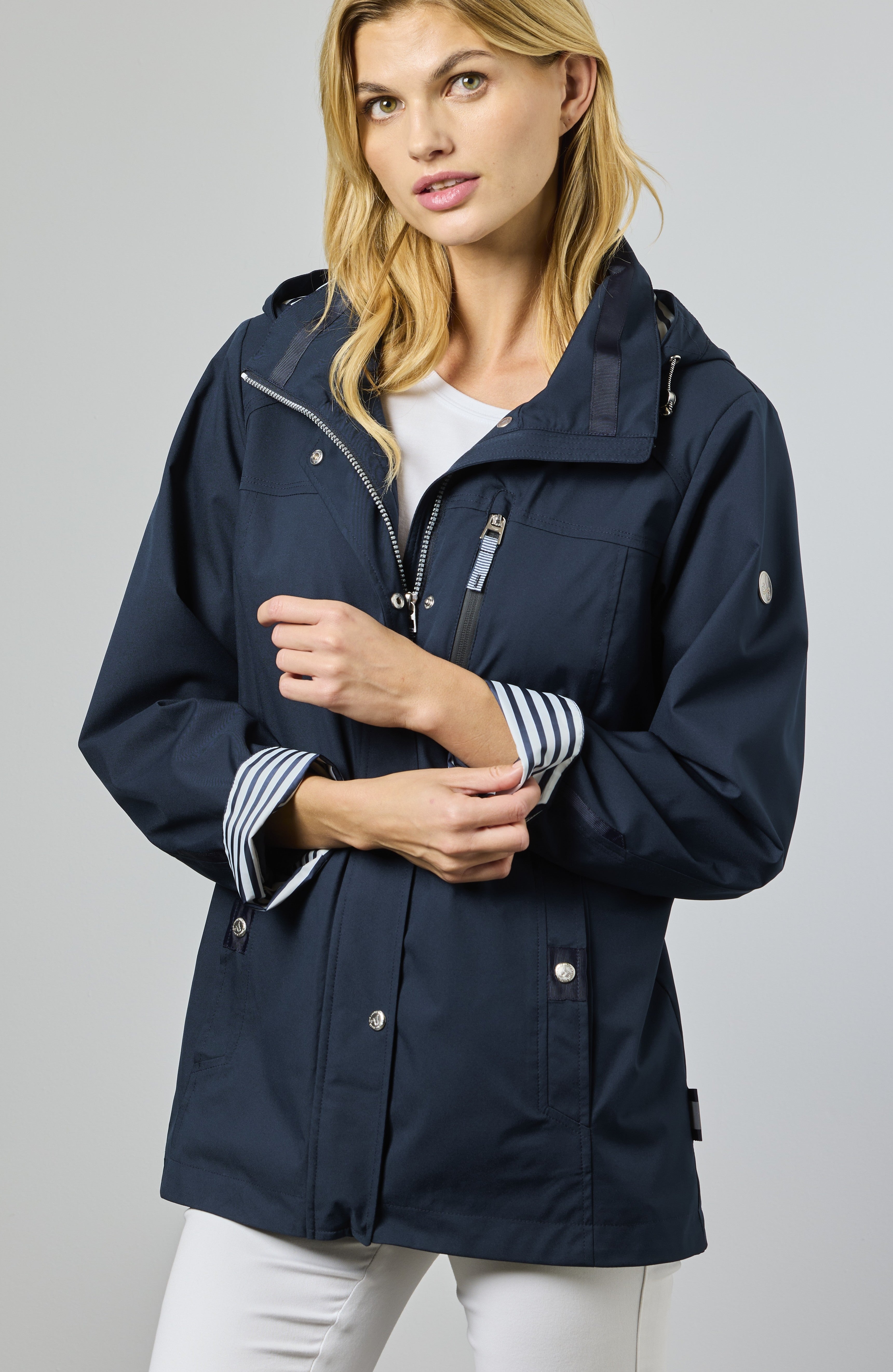 Nilsine Navy Hooded Jacket - 2282