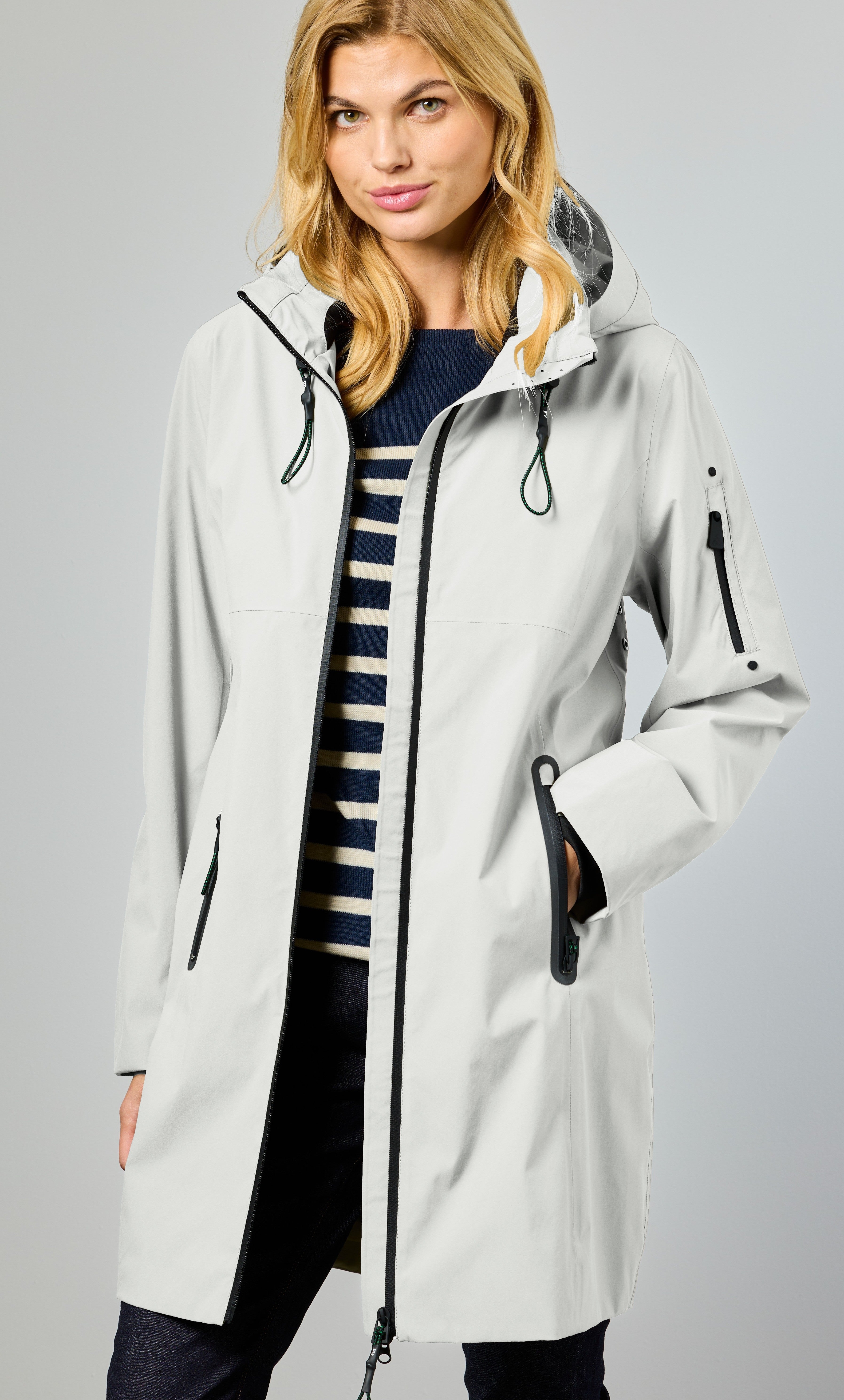 Nynne Ecru Hooded Coat - 2291