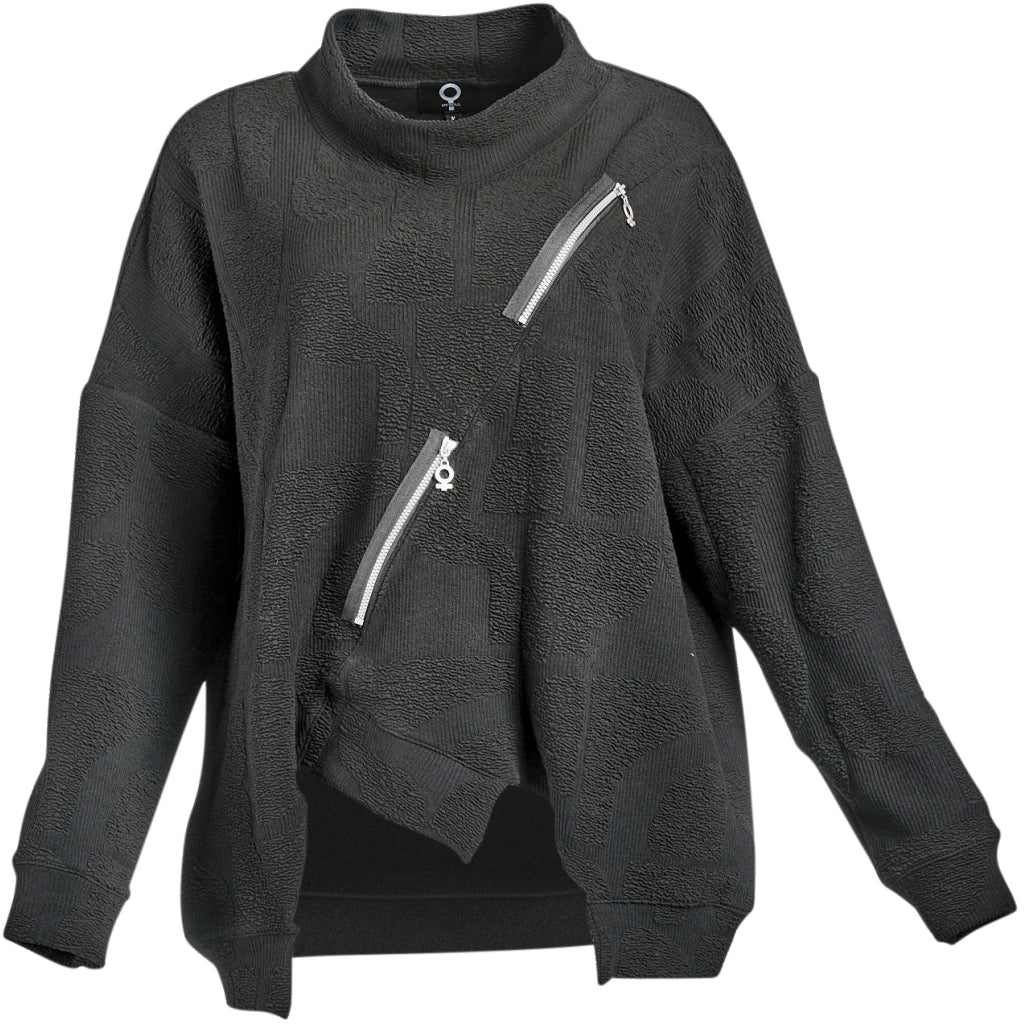 Black Double Zip Top - 0155