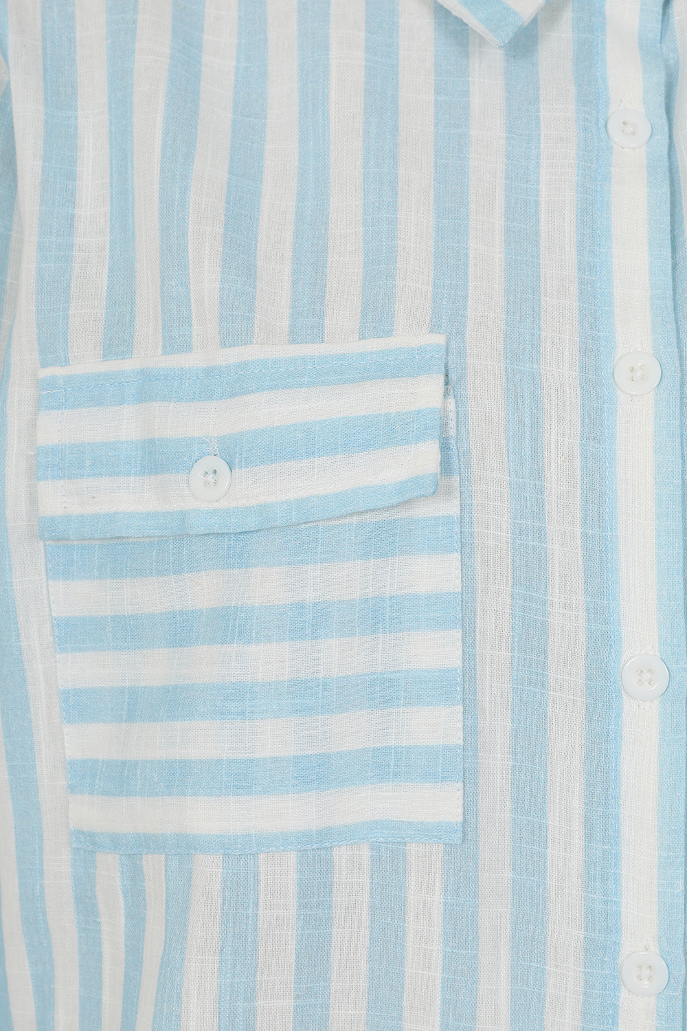 Rochelle White/Chalk Blue Striped Shirt - S432