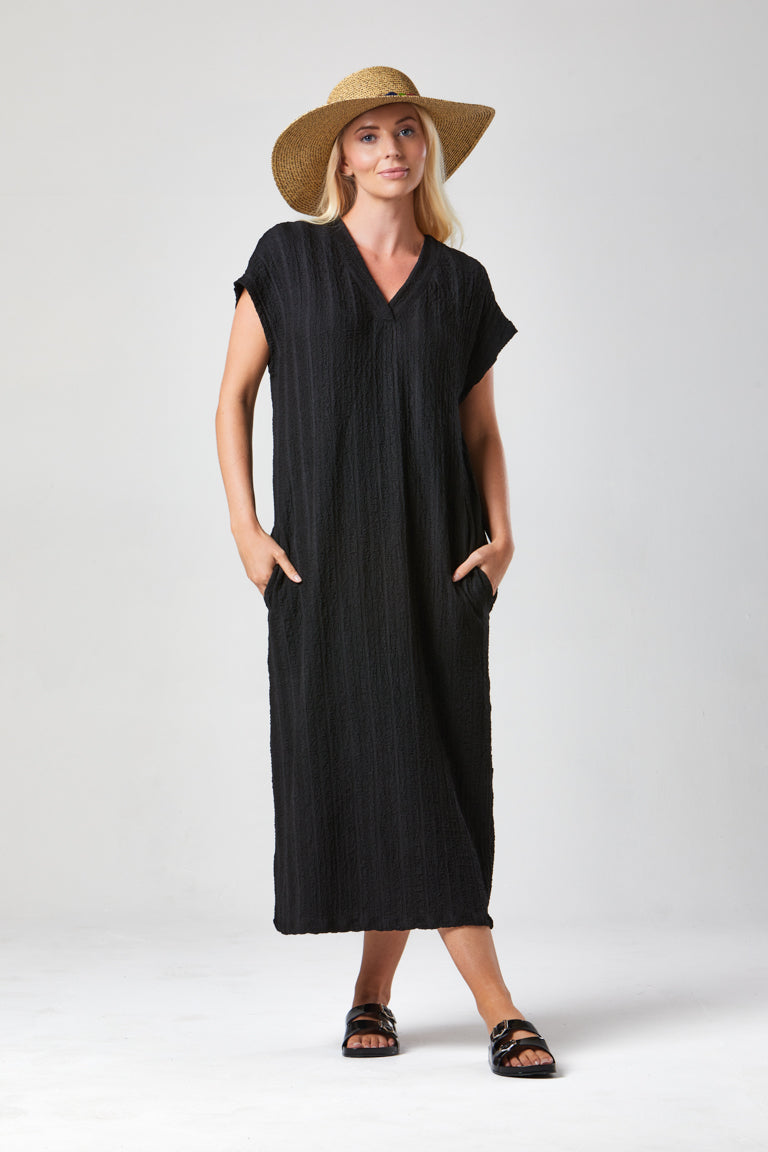 365 Rich Navy Maxi Dress - S114