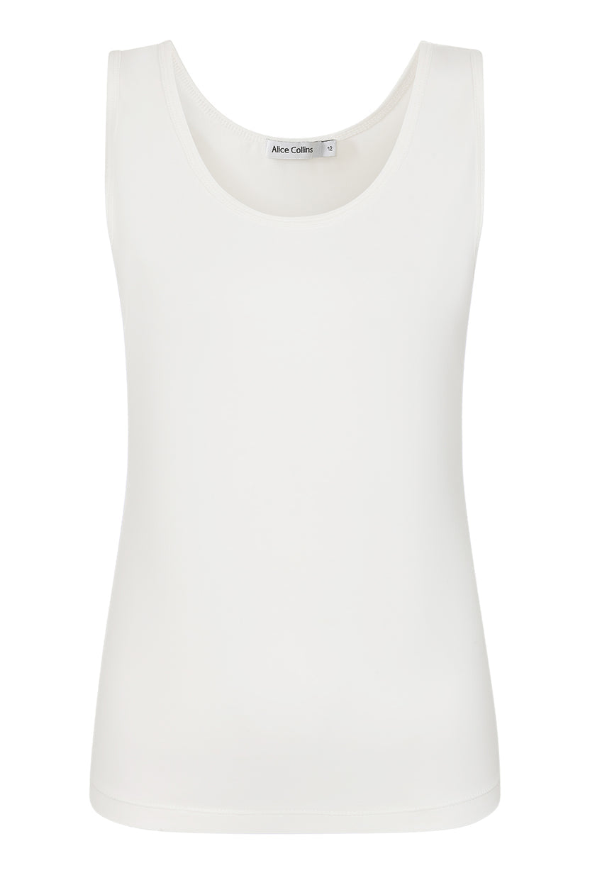 Perfect Plain White Vest - S167