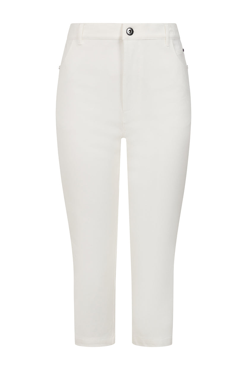 White Cropped Jeans - S276