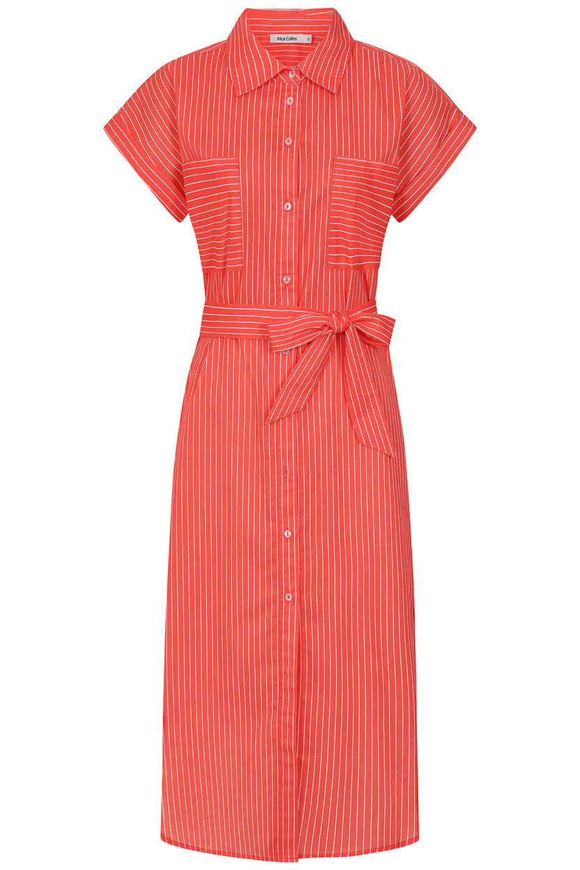Rochelle Fiesta/White Stripe Dress - S618