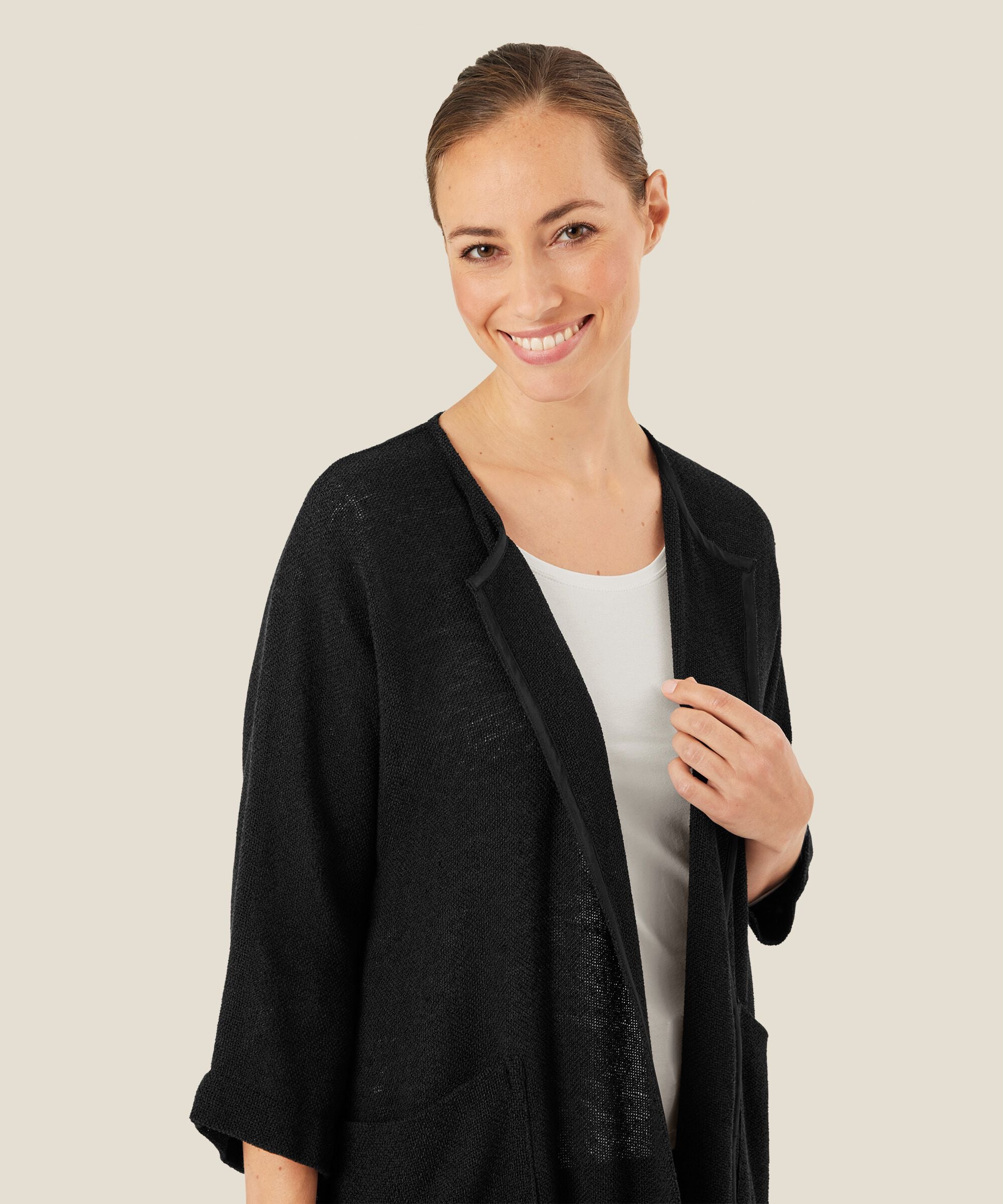 Black Jarmis Open Front Jacket - 1000830