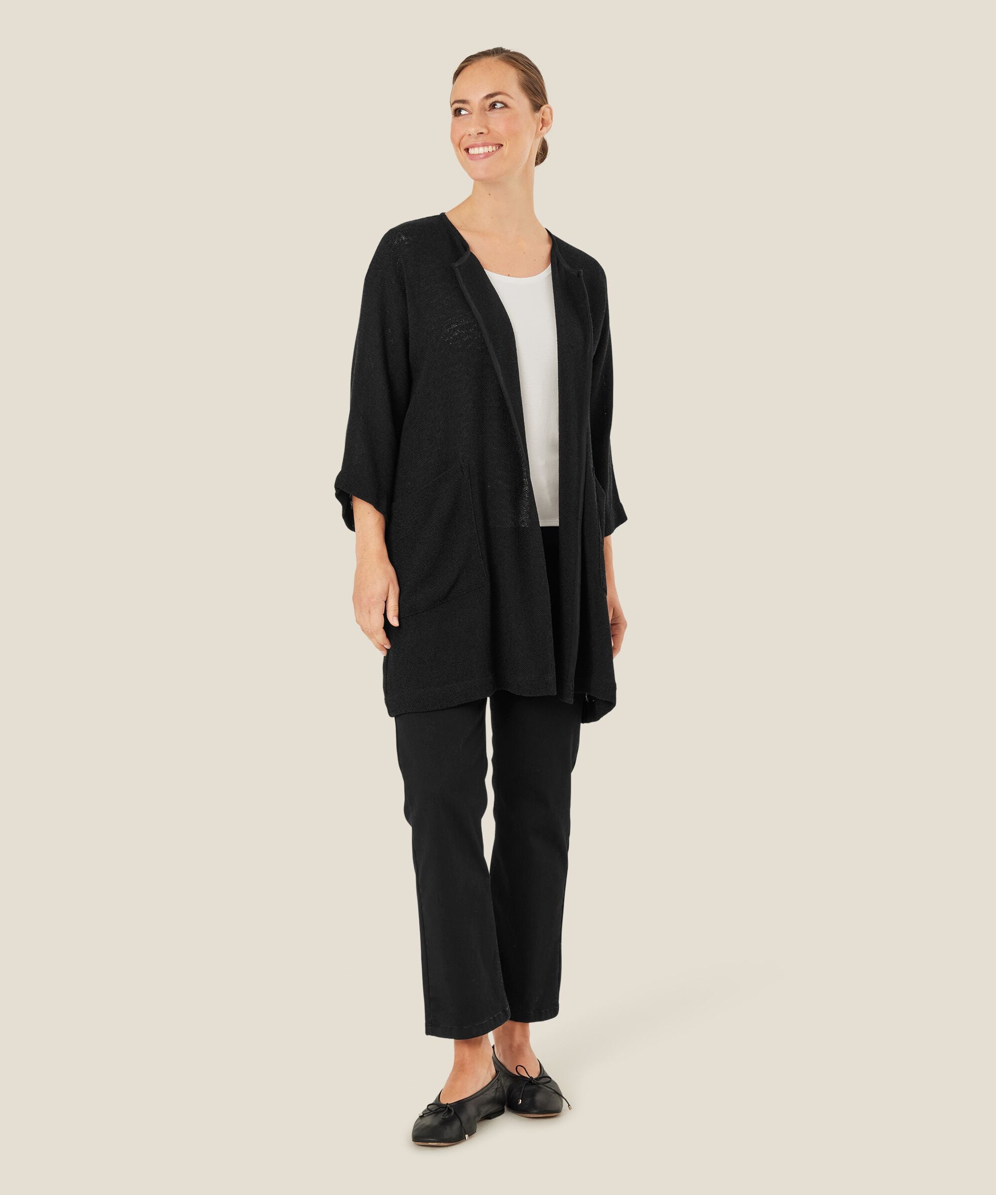 Black Jarmis Open Front Jacket - 1000830