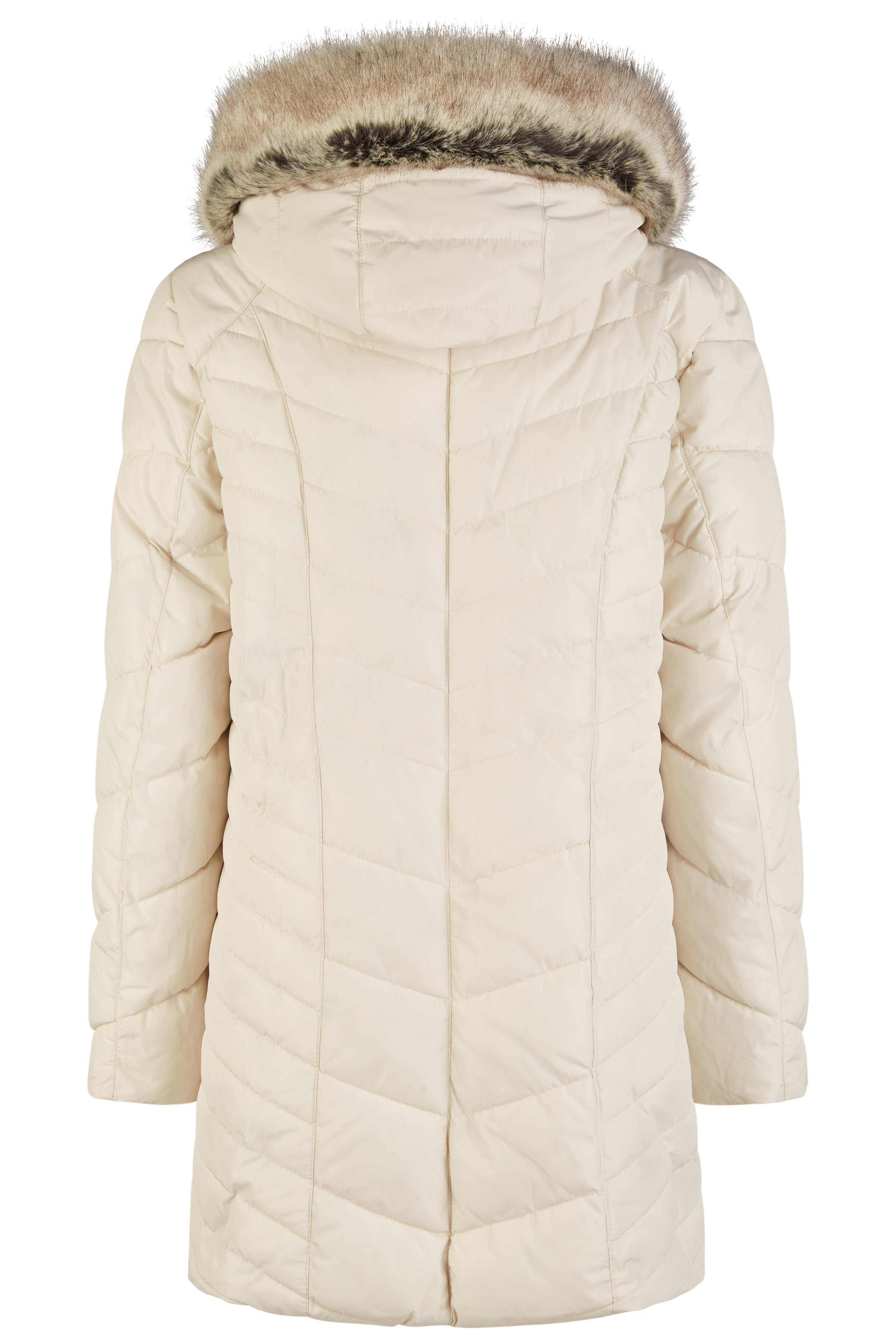 Off White Hooded Padded Coat 1027