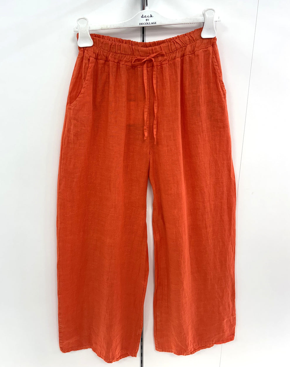 Orange Linen Pants - 10375L