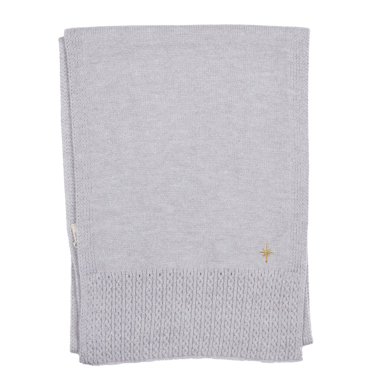 Grey Cable Detail Scarf - 1055712