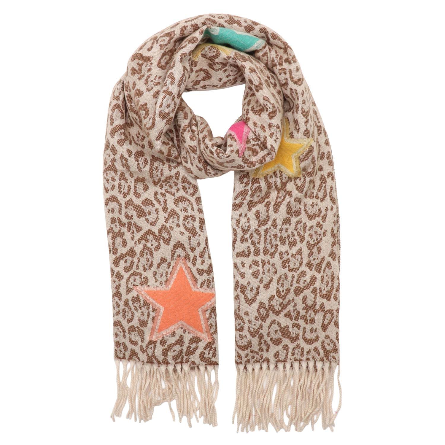 Caramel Animal & Stars Scarf - 1064829
