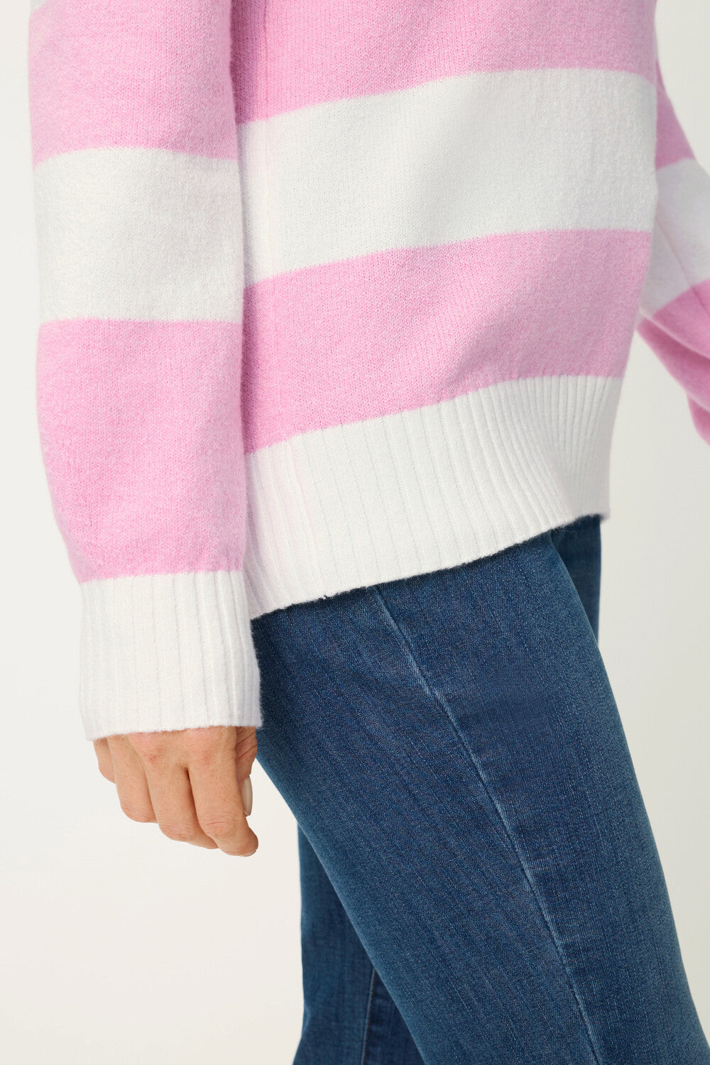 Peony Pink Stripe Sweater - 11004791