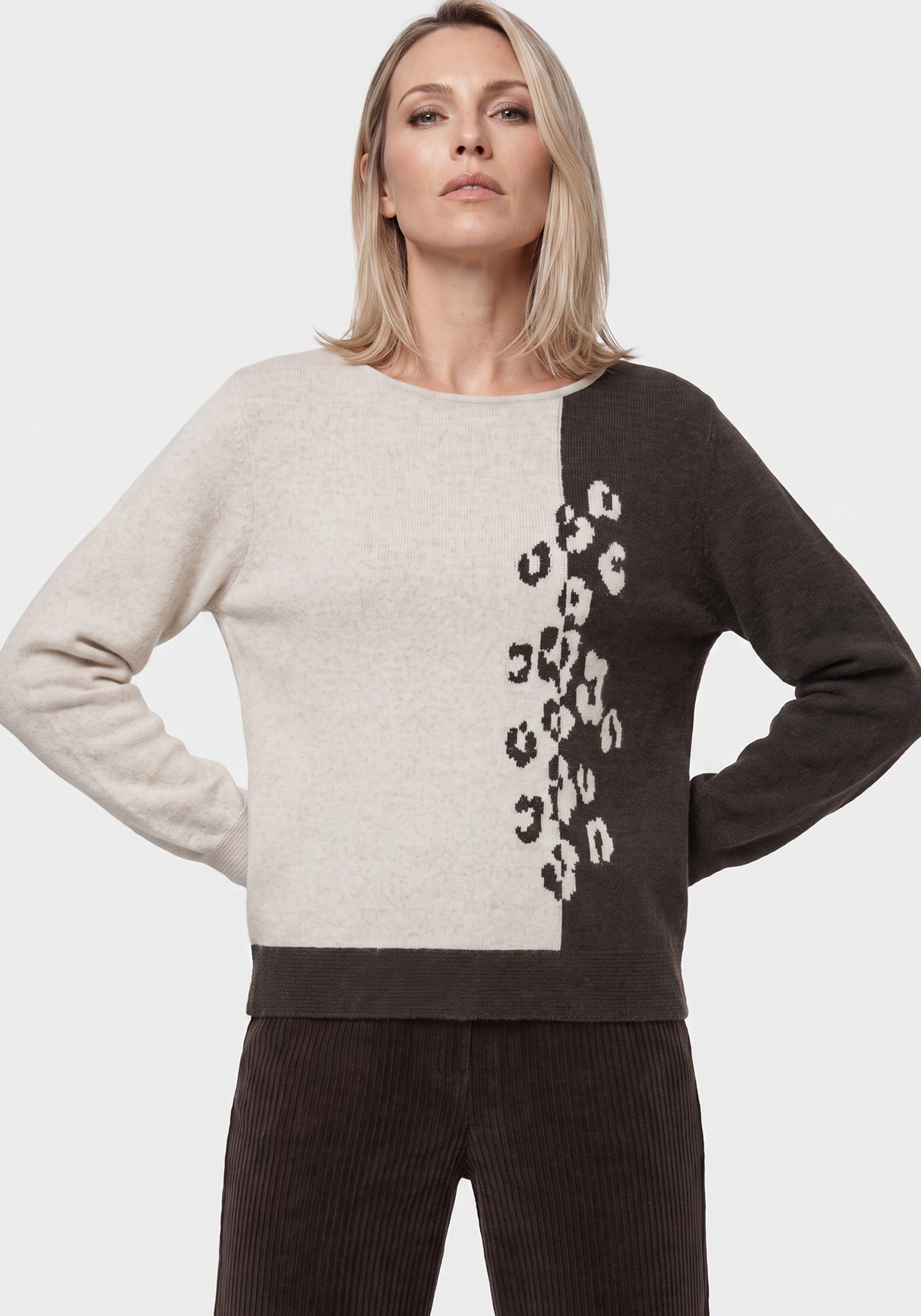 Almond Beige Melange Pullover - 11004881