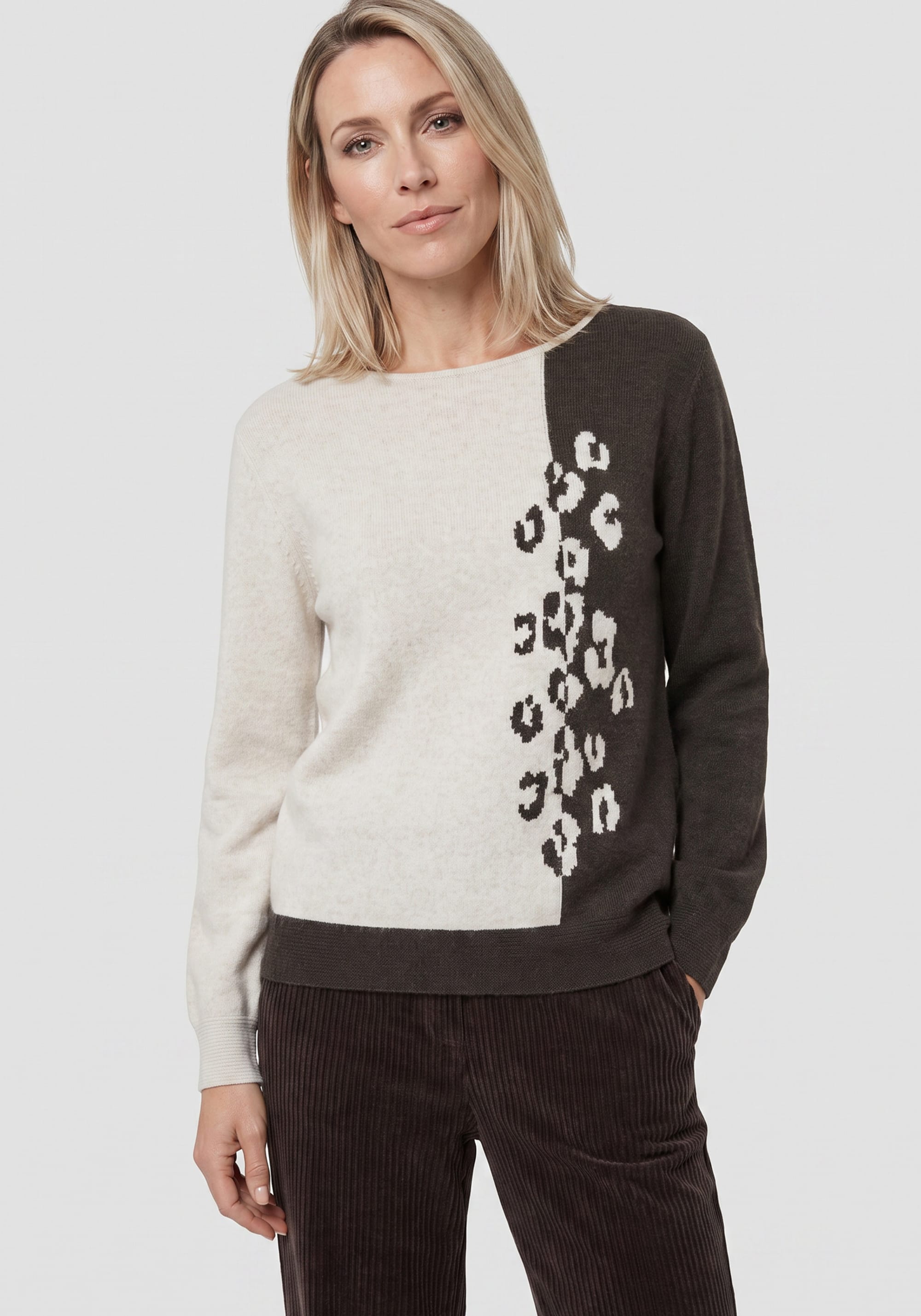 Almond Beige Melange Pullover - 11004881