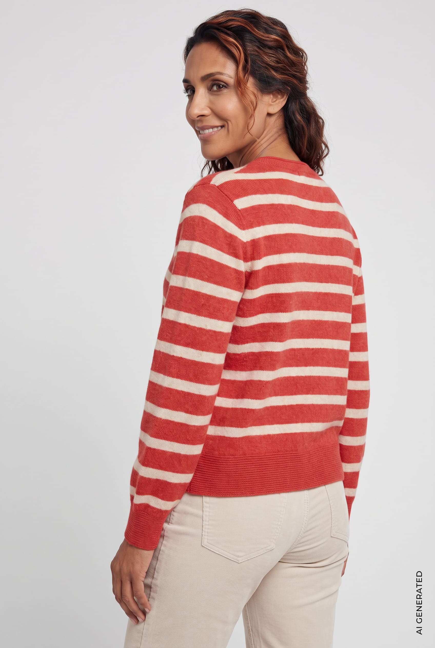 Sienna Red Stripe Sweater - 11004909