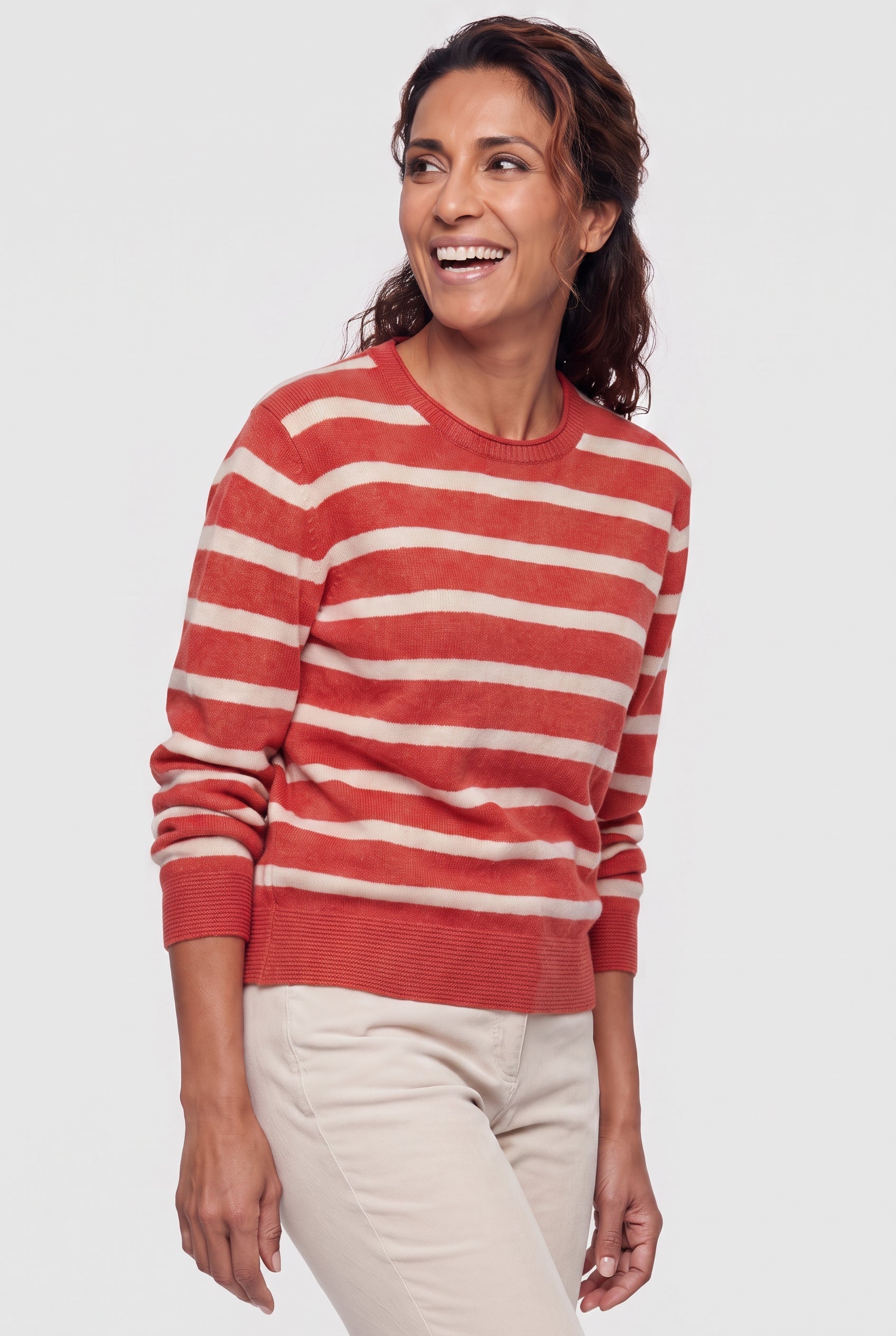 Sienna Red Stripe Sweater - 11004909