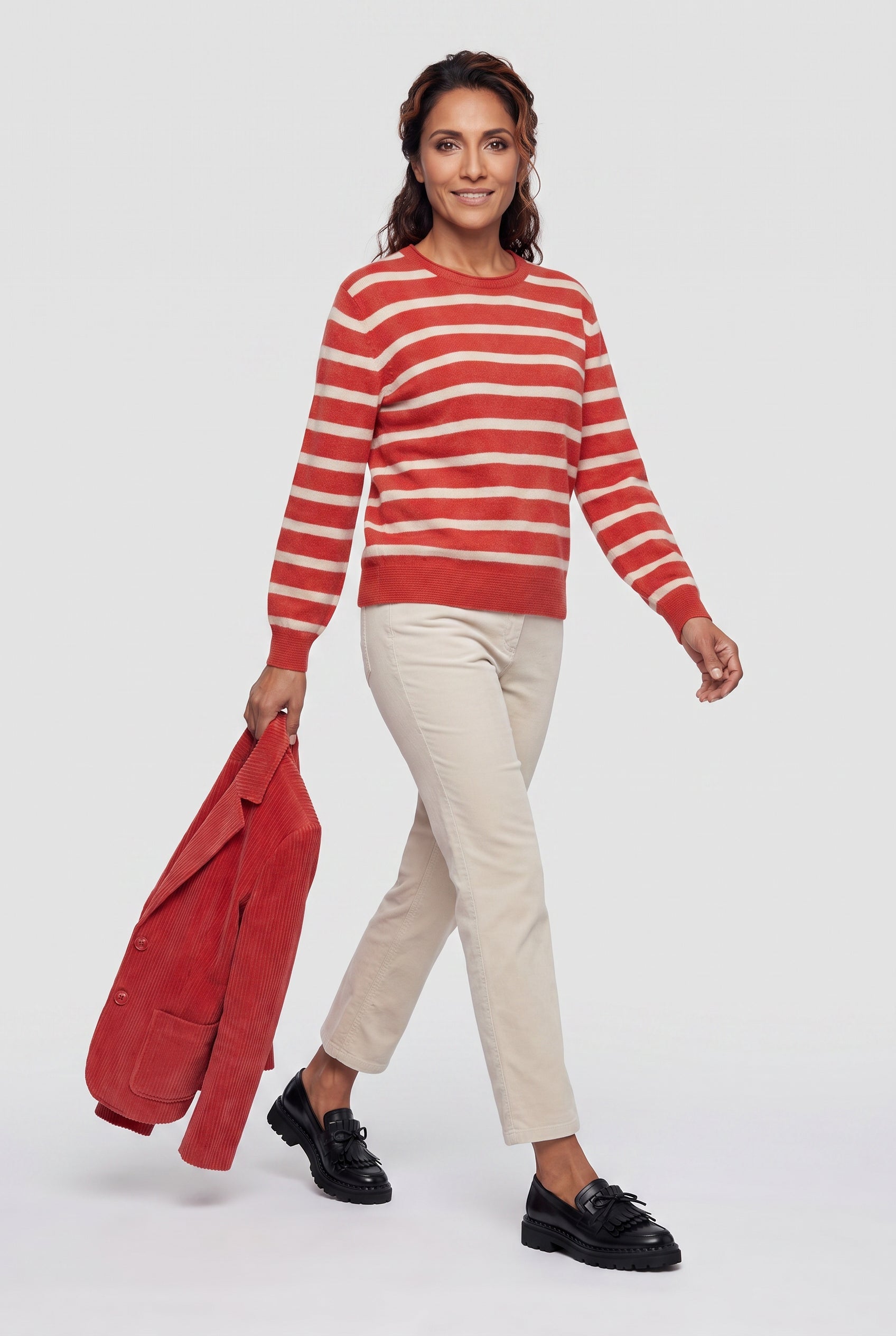 Sienna Red Stripe Sweater - 11004909