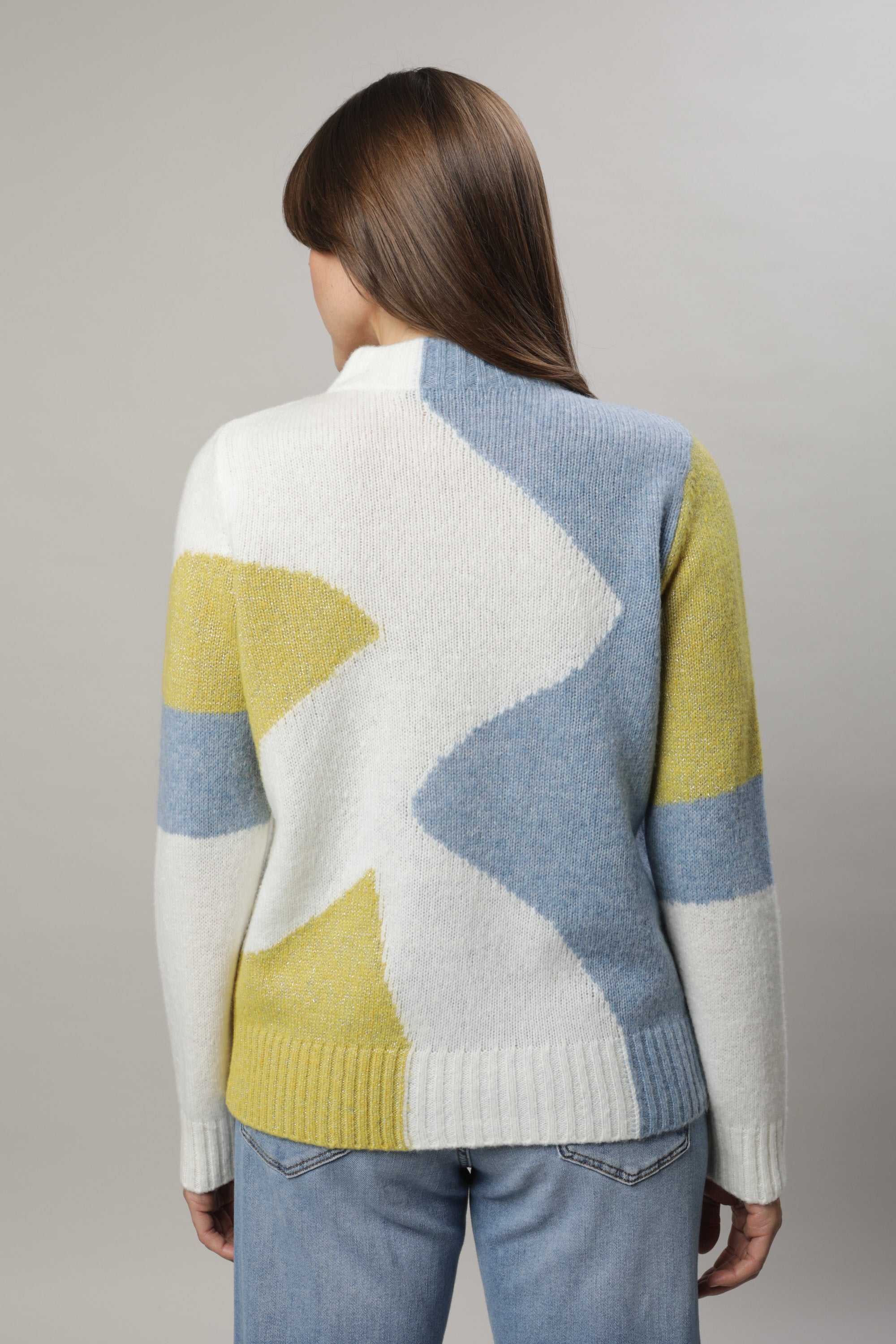 Pistachio Block Colour Sweater - 11027